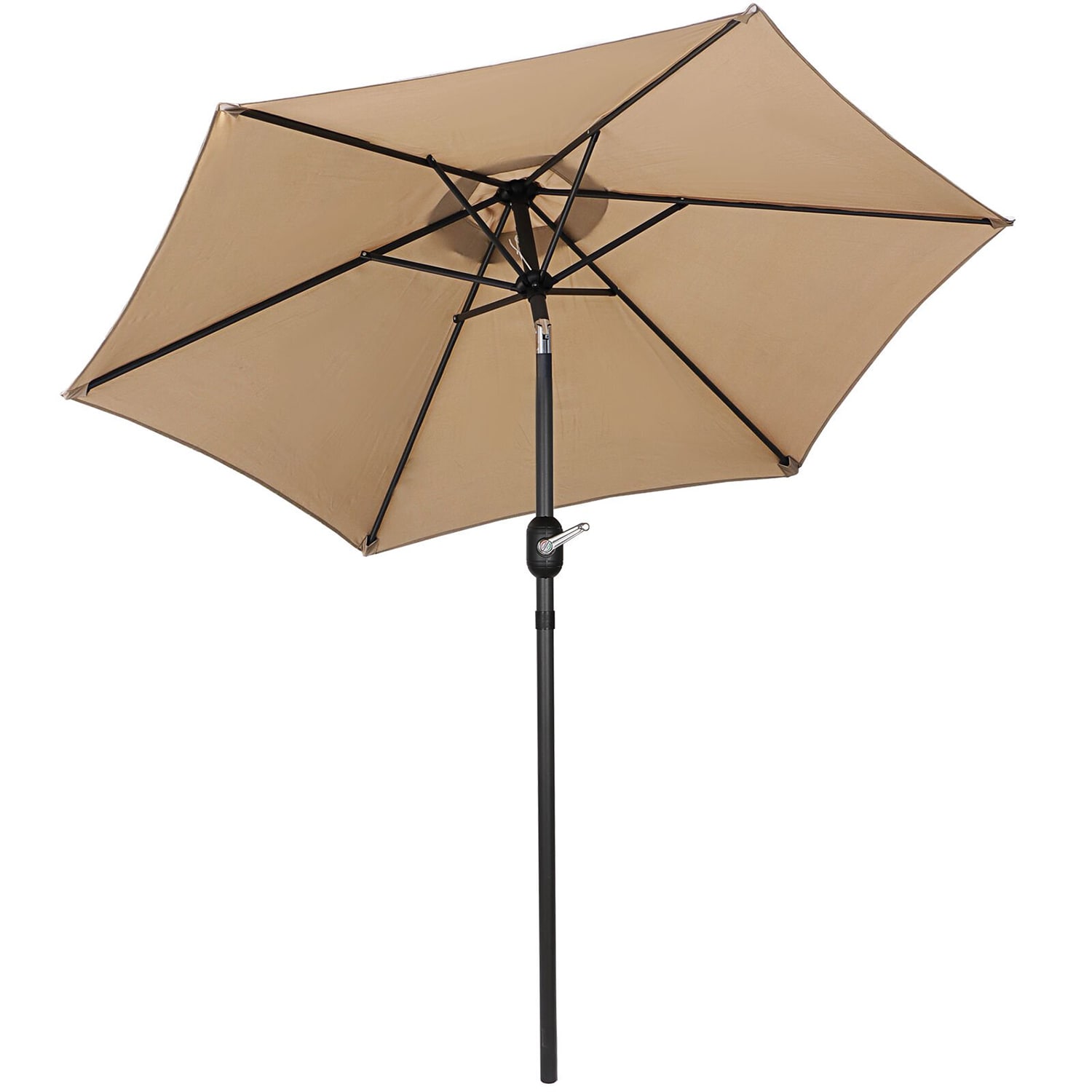SINOFURN SYB180001BN 7.5-ft Metal Market Patio Umbrella