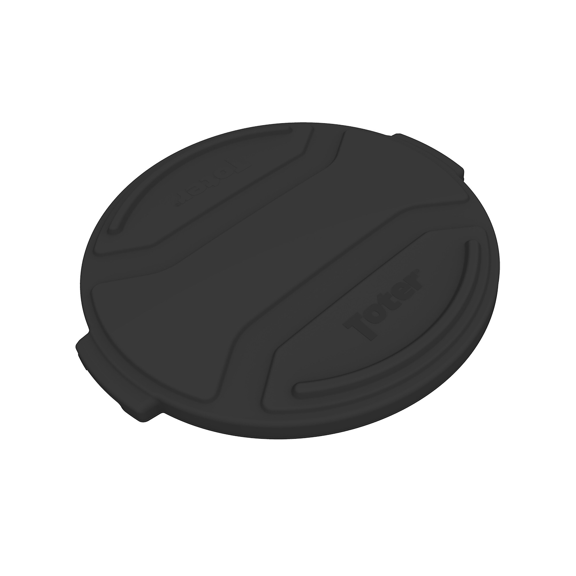 Toter RND44-L0200 Black Plastic Outdoor Trash Can Lid