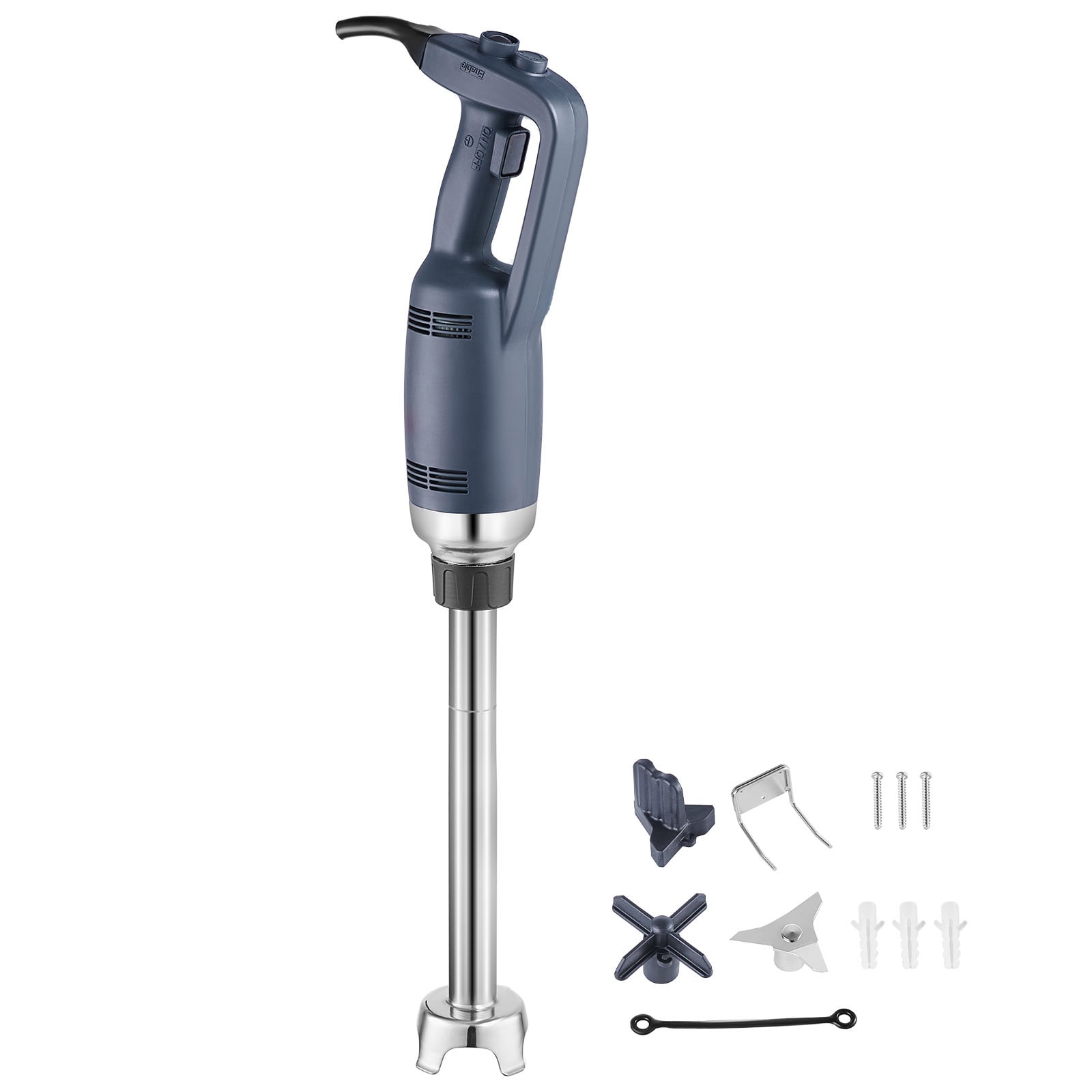GIVIMO LW108GIVSS3423 350W Commercial Immersion Blender 16-in Heavy Duty Hand Mixer Stepless Variable Speed Mixer with Stainless Steel Blade for Soup Sauces Mashed Potatoes Cream