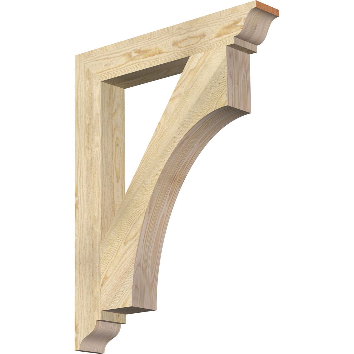 Ekena Millwork BKT04X26X34WTL01RDF Westlake traditional rough sawn 4-in x 26-in x 34-in Douglas fir Brown Wood Standard bracket