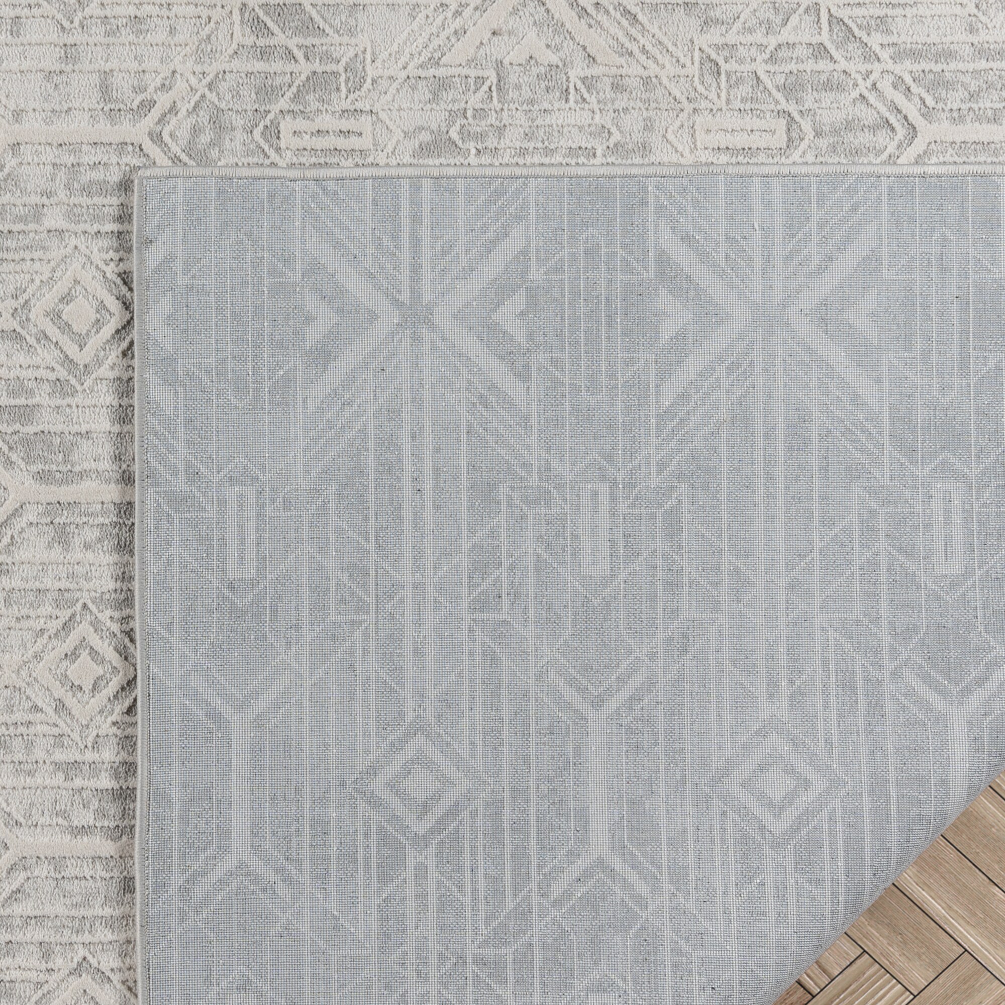 Ethan Marion 8' x 10' Gray Synthetic Reversible Area Rug