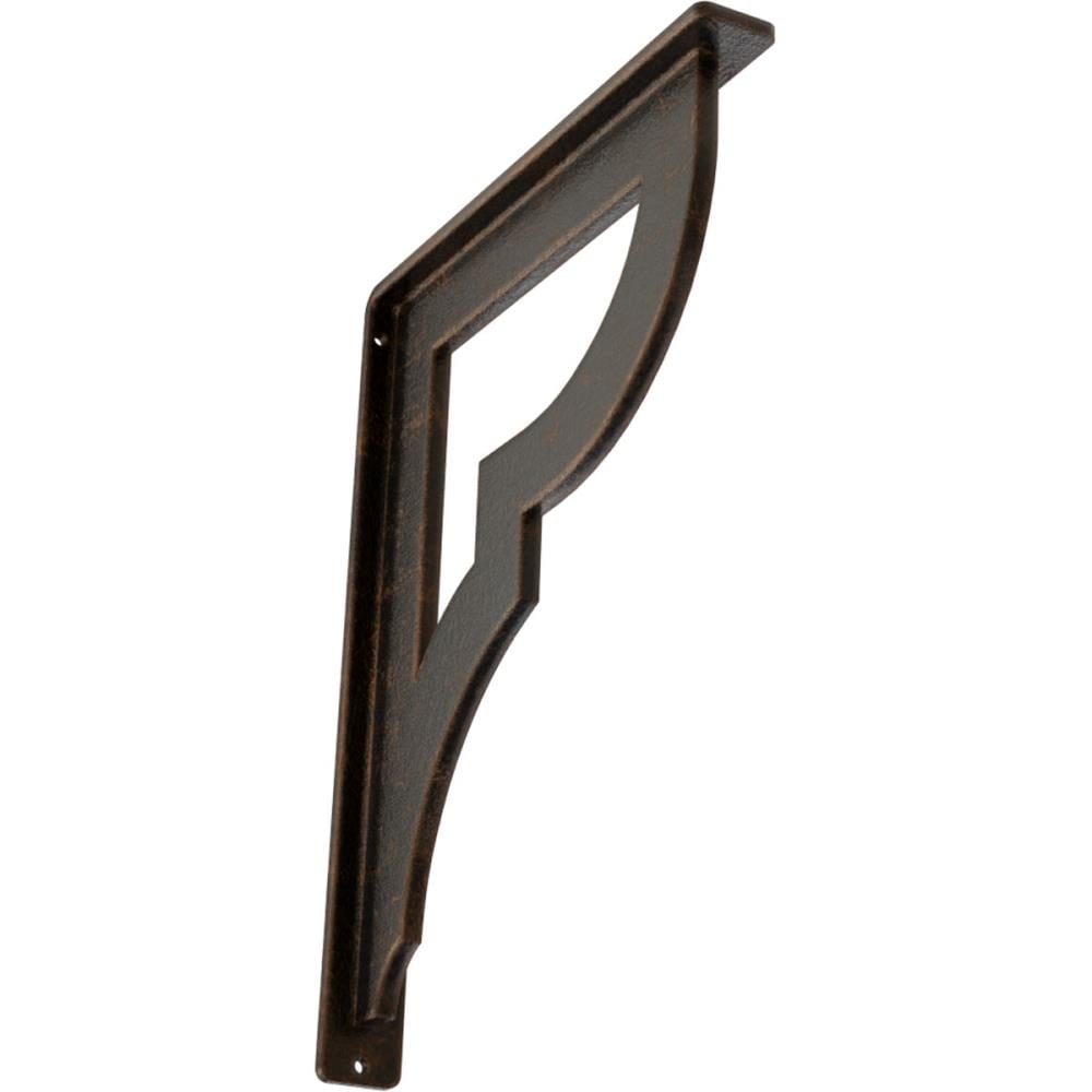 Ekena Millwork BKTM01X10X12SBRABZ Bradford 10-in x 1.5-in x 12-in Antique bronze Wrought iron Mounting bracket