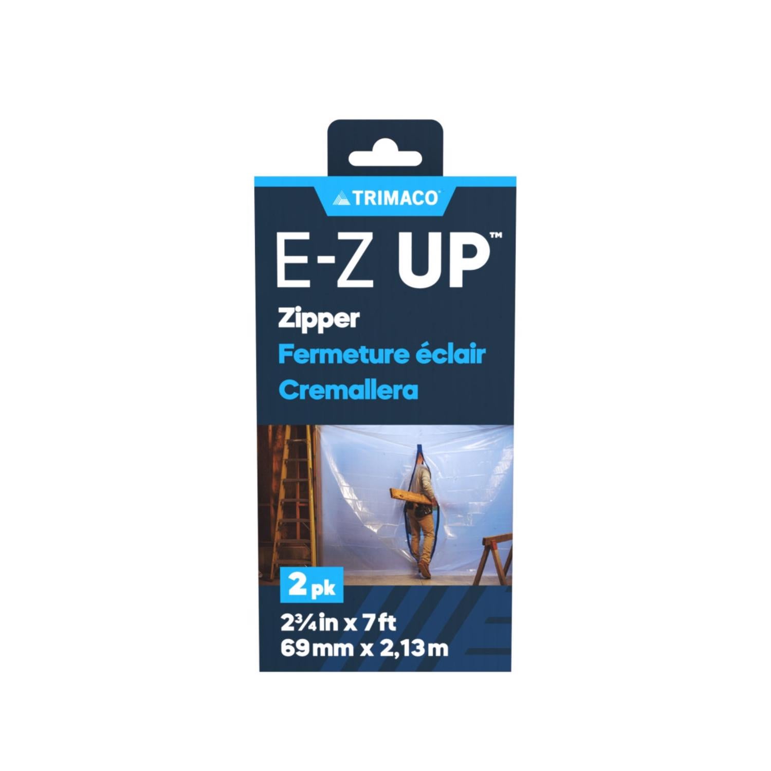 Trimaco  E Z UP 2 3/4 in. W X 7 ft. L Plastic Adhesive Zipper