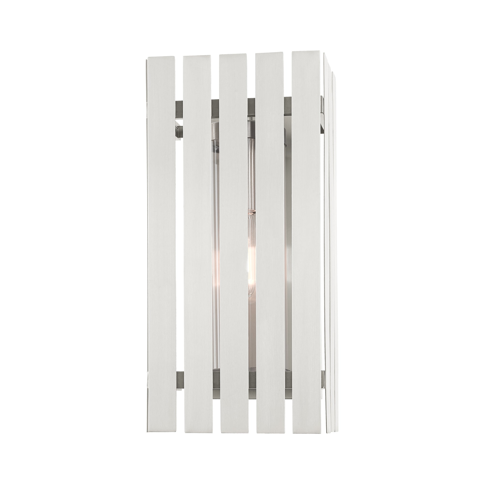 Greenwich 17" Brushed Nickel Outdoor Wall Lantern with Clear Glass