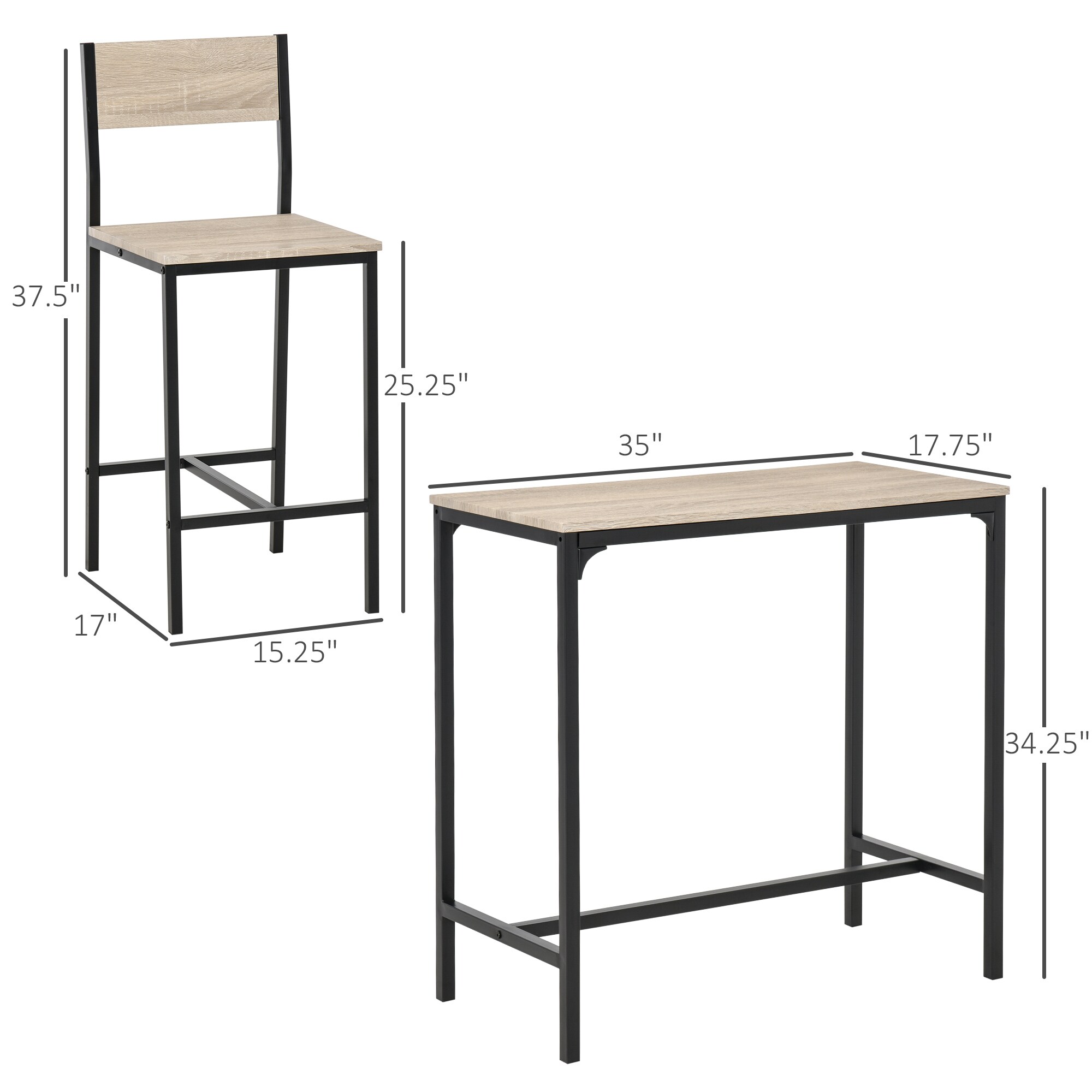 HomCom 835-135V80 Dining-Sets - View #3
