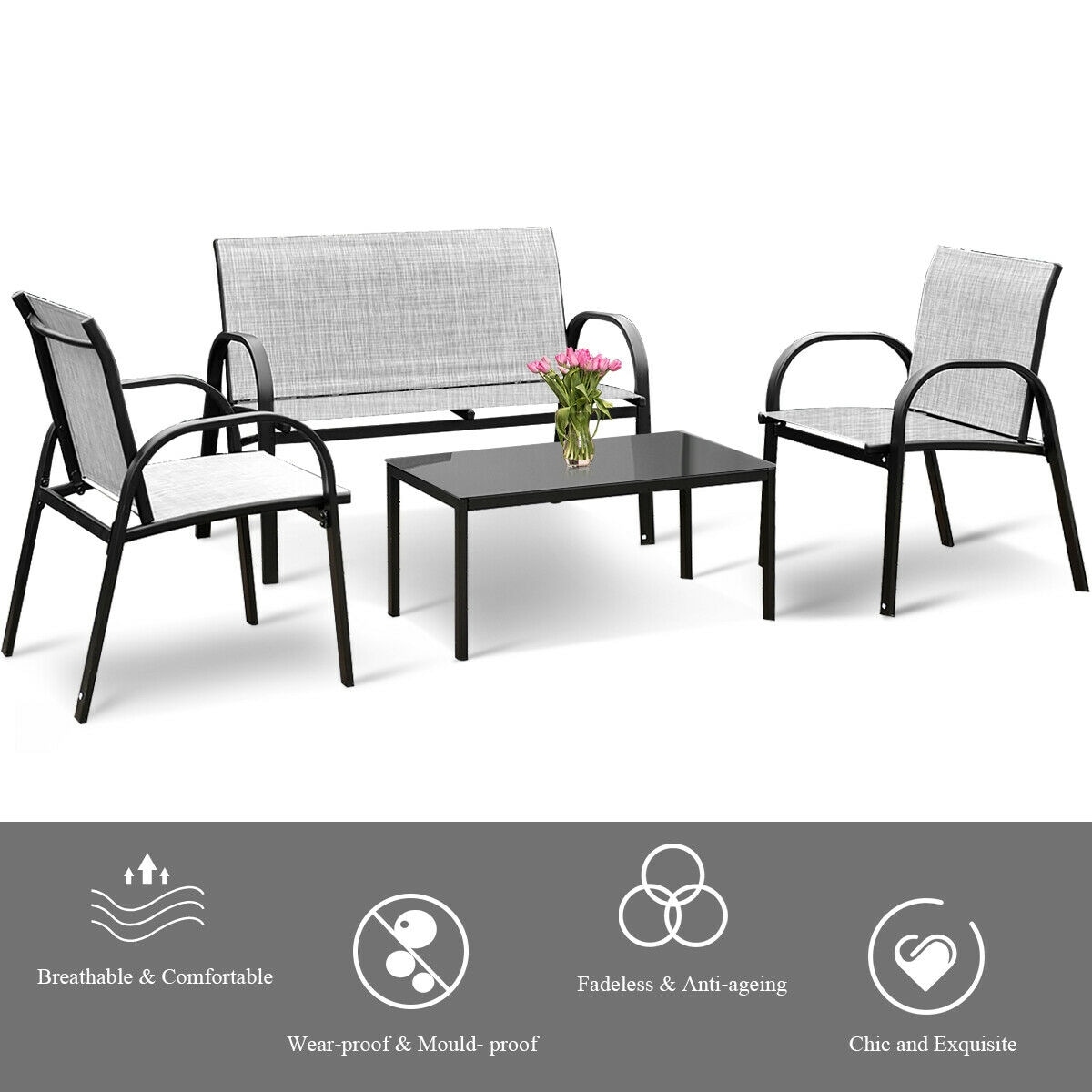 Slickblue D-CO-RG84856WH Patio-Conversation-Sets - View #3