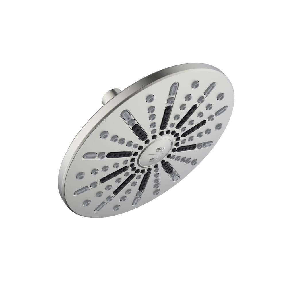 Design House 582718-SN Ian 2.0 -Spray Satin Nickel 7.9-in Round Fixed High Pressure Rain Shower Head 1.8 GPM