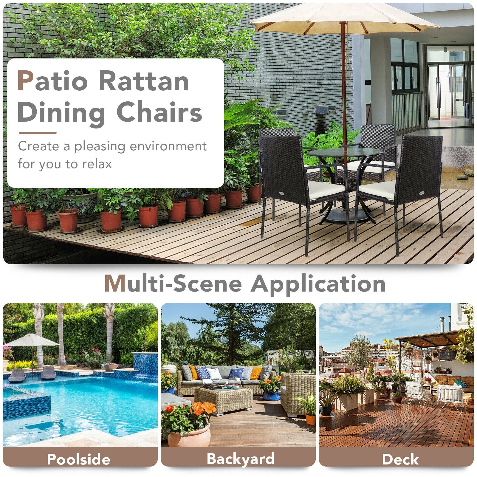 WELLFOR OUG69382 Patio-Chairs - View #2