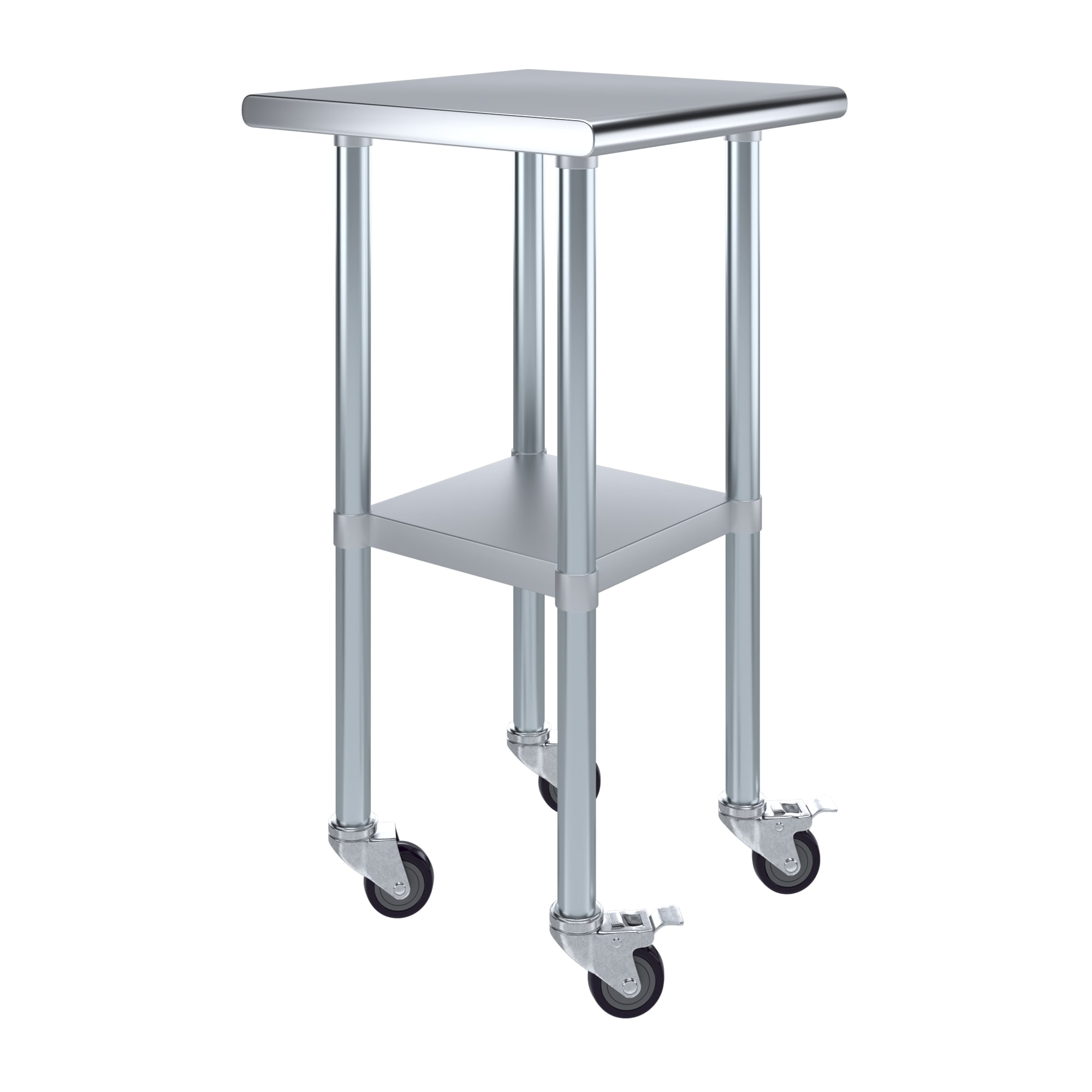 Amgood - 20 in. x 20 in. Stainless Steel Table With Wheels