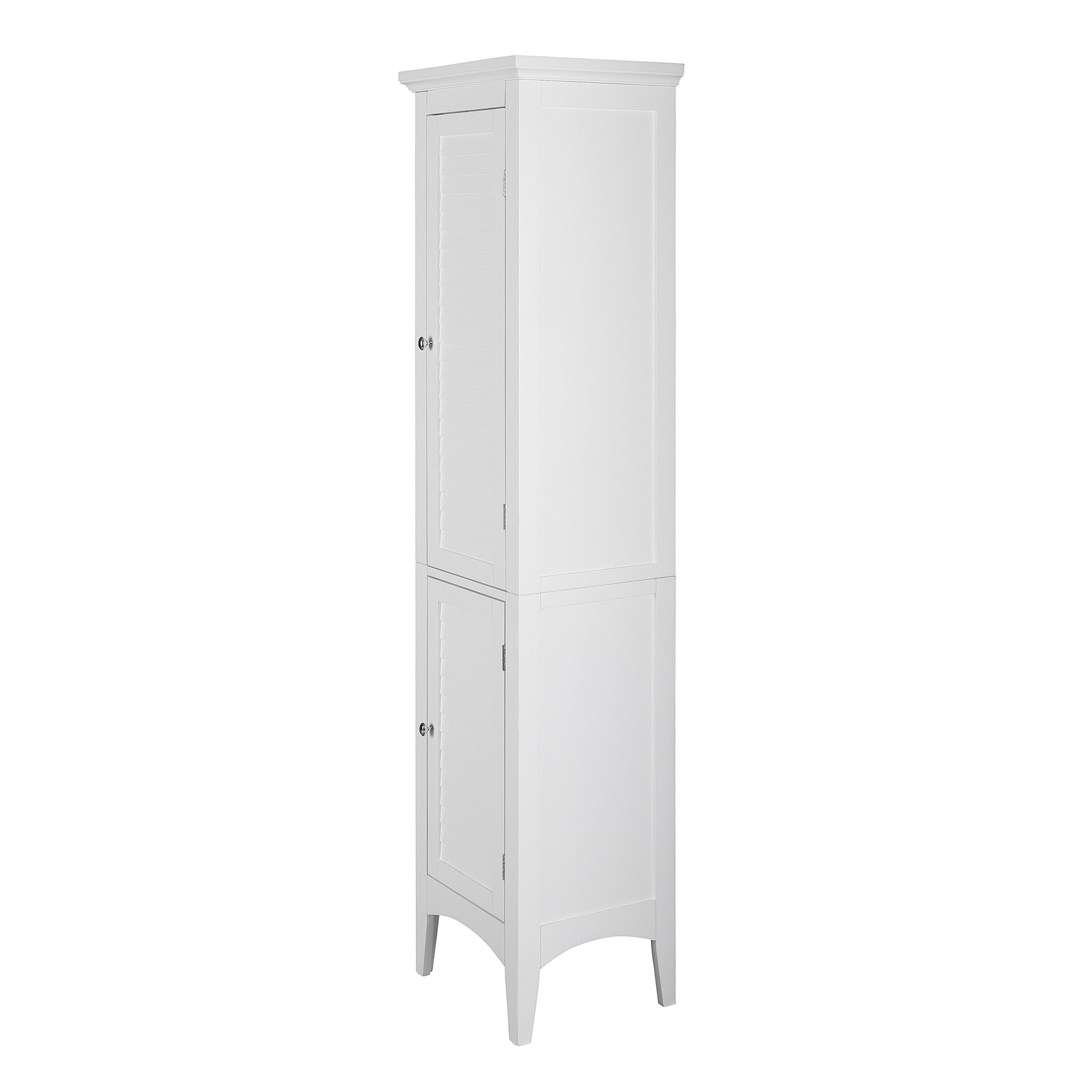 White Freestanding Linen Cabinet