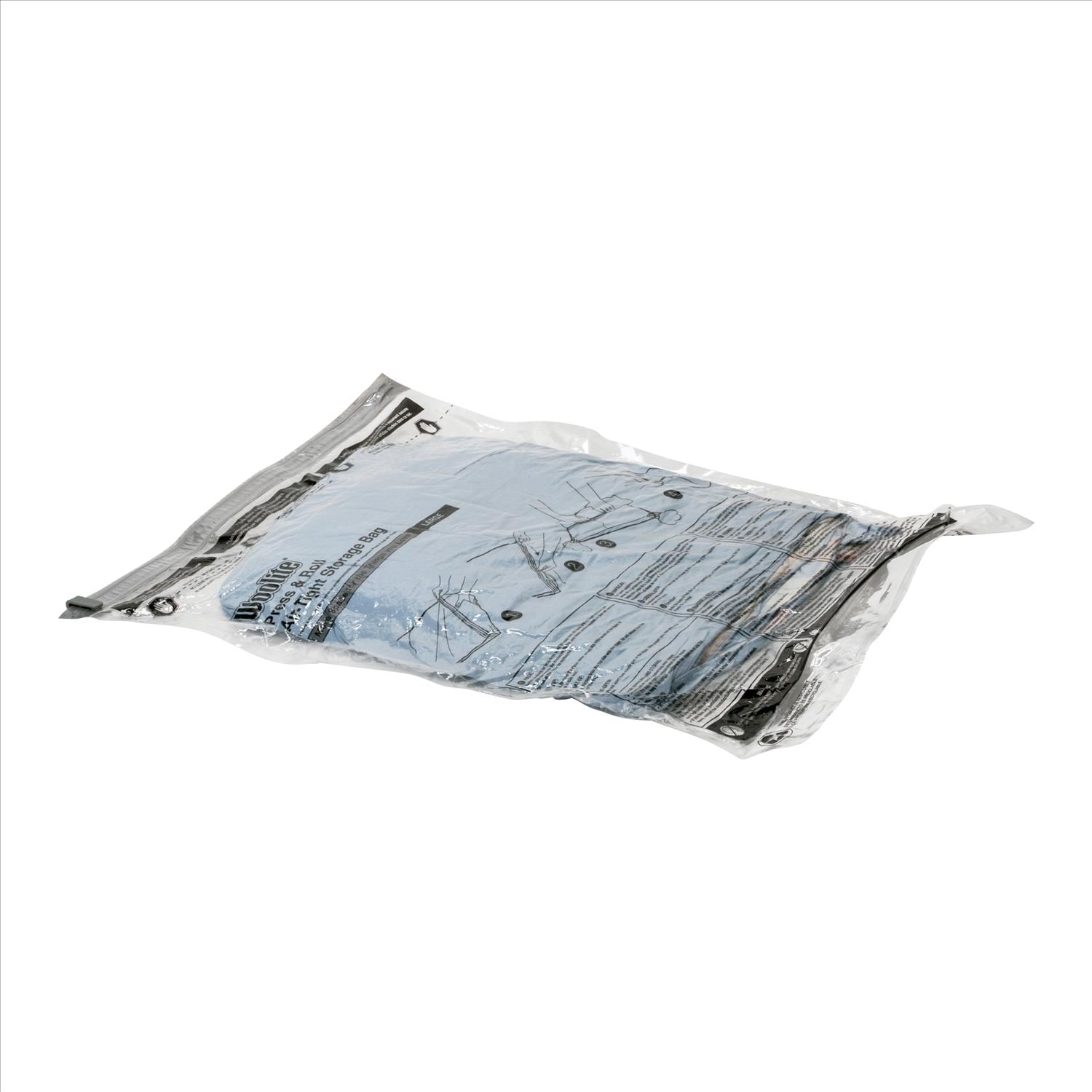 Clear Air-Tight Hand Roll Vacuum Storage Bags, 4 Pack