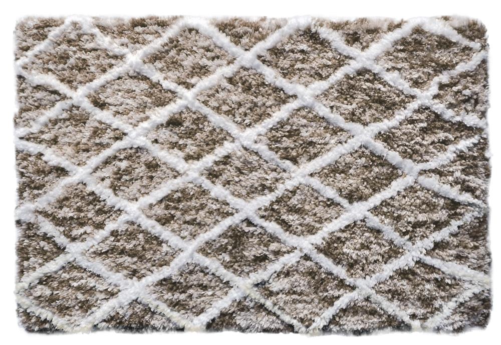 Olivia Gray Lush Diamond Jacquard Bath Mat 32-in x 20-in Teal Microfiber Bath  Rug in the Bathroom Rugs & Mats department at