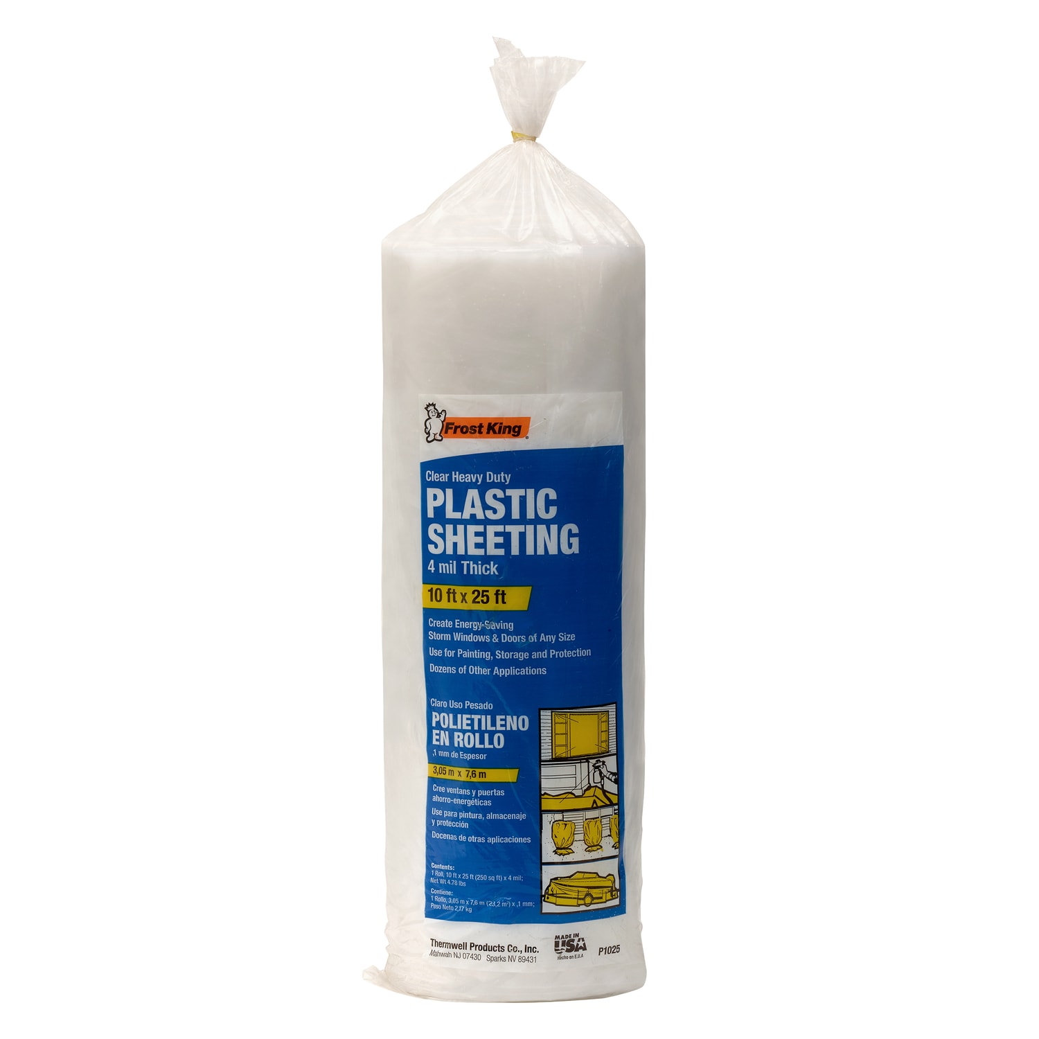 Frost King Plastic Sheeting 4 mil X 10  W X 25 ft. L Plastic Clear