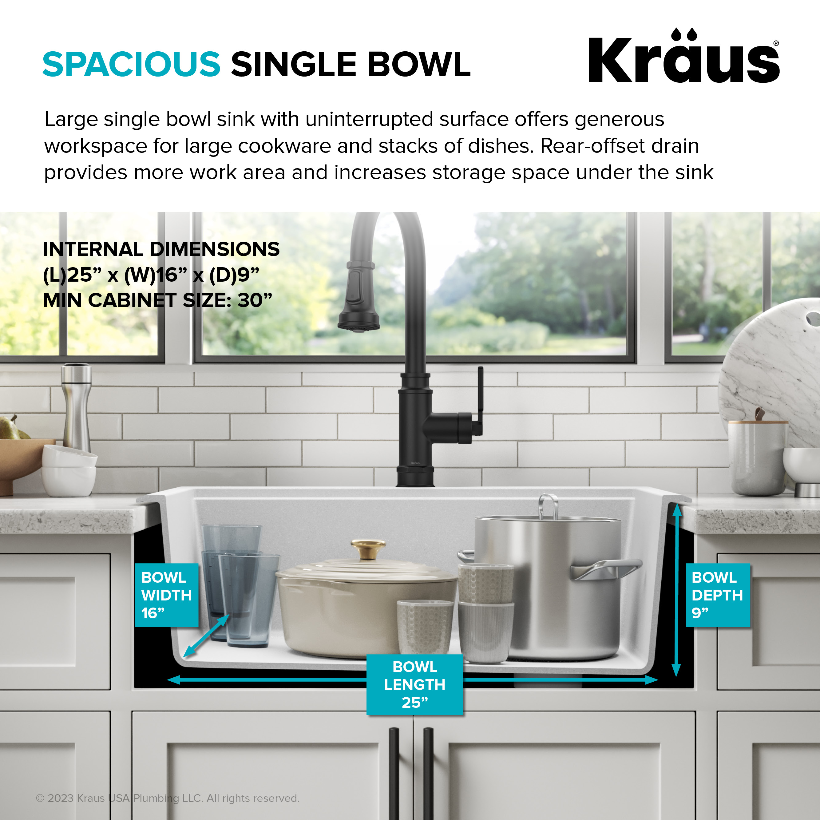 Kraus KGTW12-28MBL Kitchen-Sinks - View #7