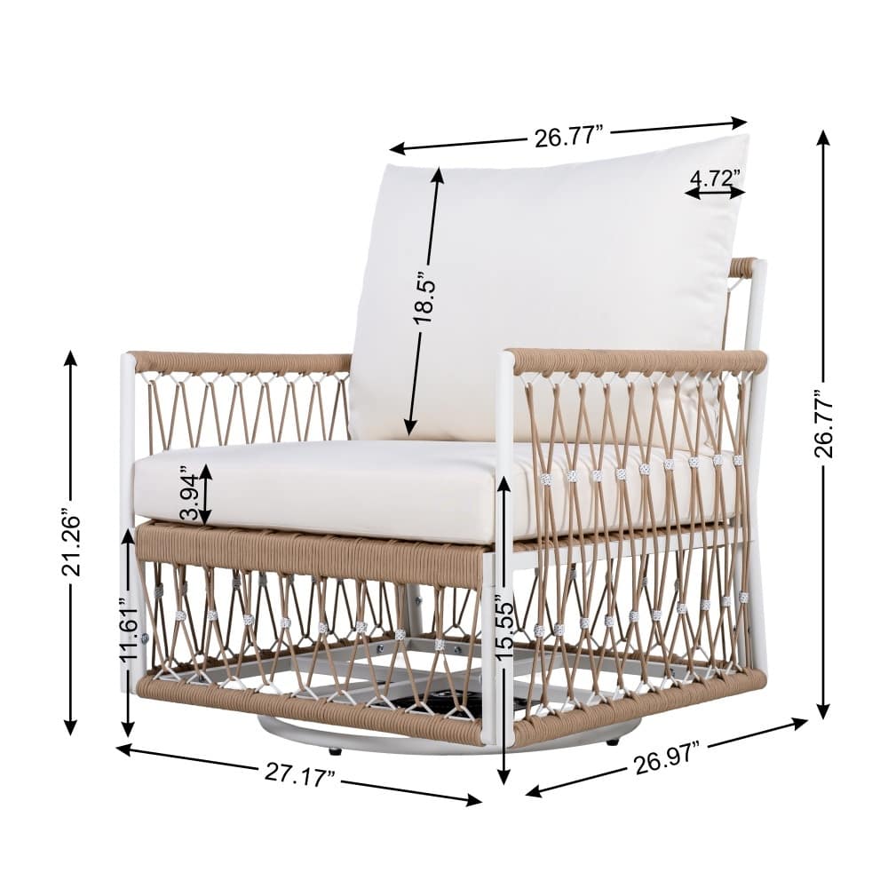 Coolbibila COLE-OCHAIR-BEIGE Patio-Chairs - View #3