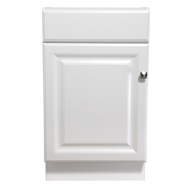 Design House Wyndham 18-in White Bathroom Vanity Base Cabinet without ...