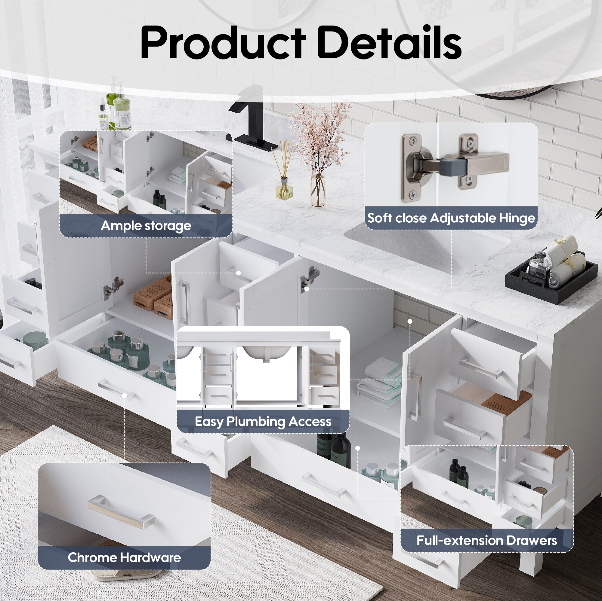 WELLFOR EX-4MC6032 Bath-Vanity-Combo - View #5
