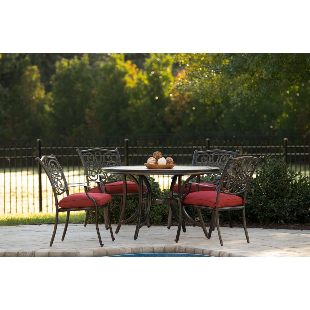 Hanover MONDN5PC-RED Patio-Dining-Sets - View #2