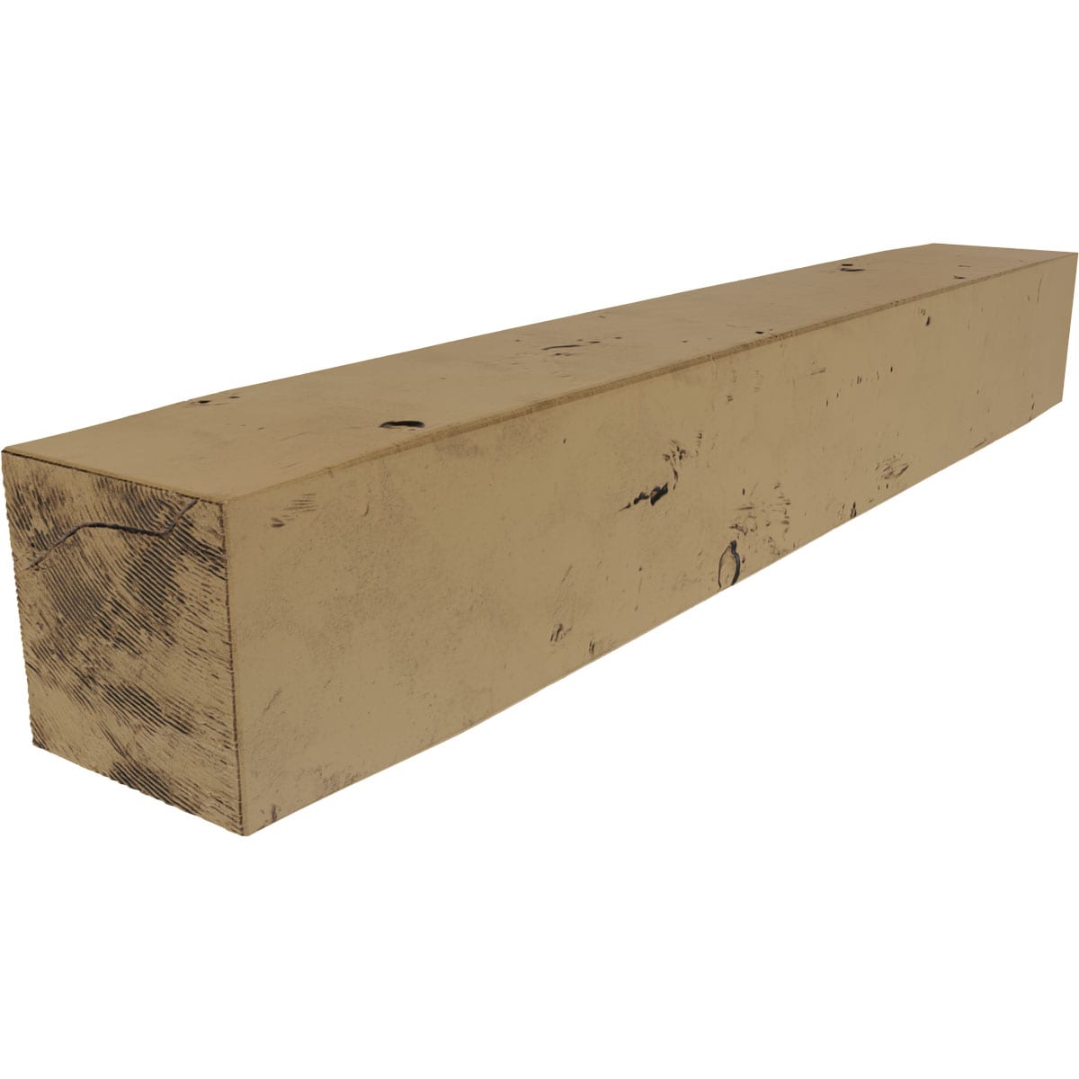 Ekena Millwork MANUKP08X12X60NG 60-in W x 8-in H x 12-in D Natural Golden Oak Hollow Urethane Rustic Fireplace Mantel