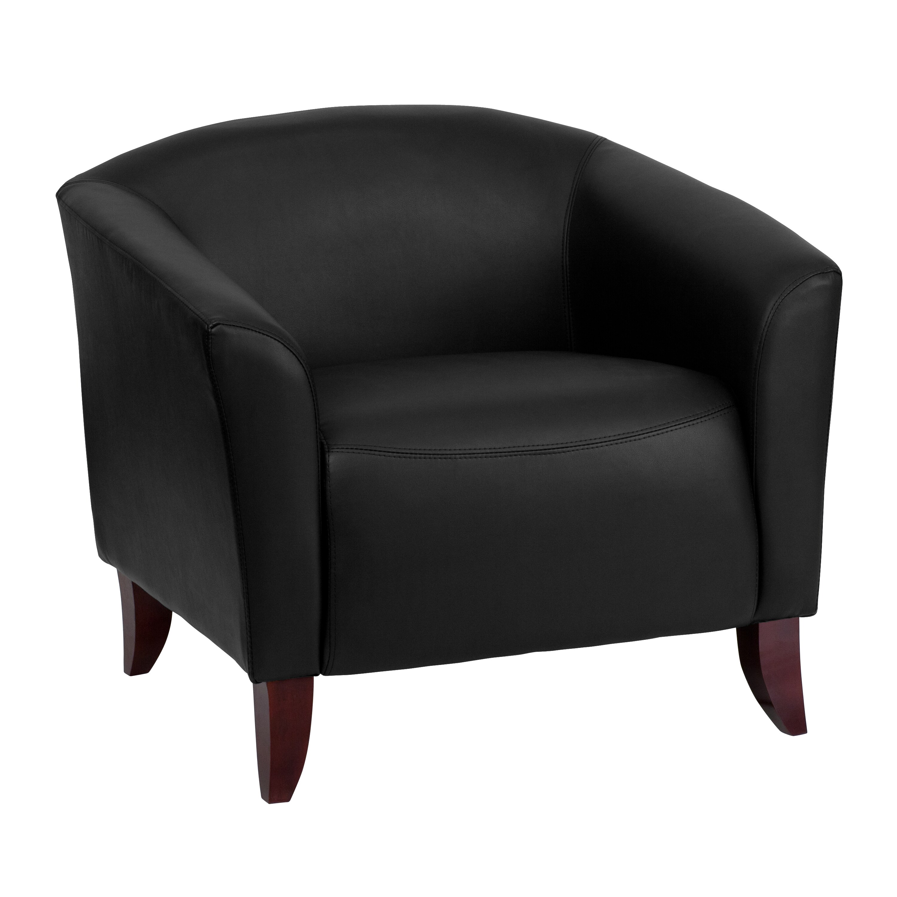 Flash Furniture 847254038621 HERCULES Imperial Series Modern Black Faux leather Accent Chair