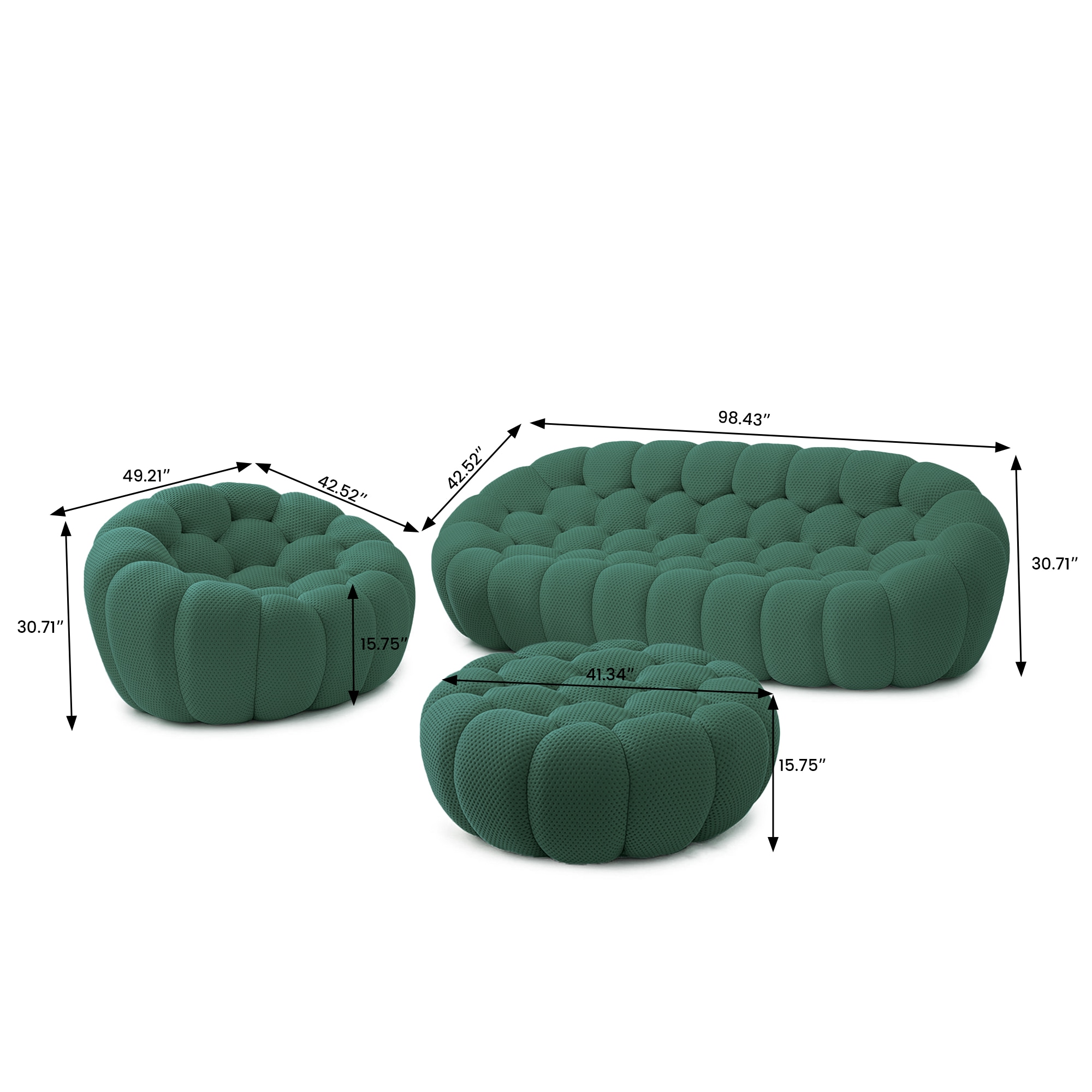 BuotiqHom DH-SF134-133GN Living-Room-Sets - View #3