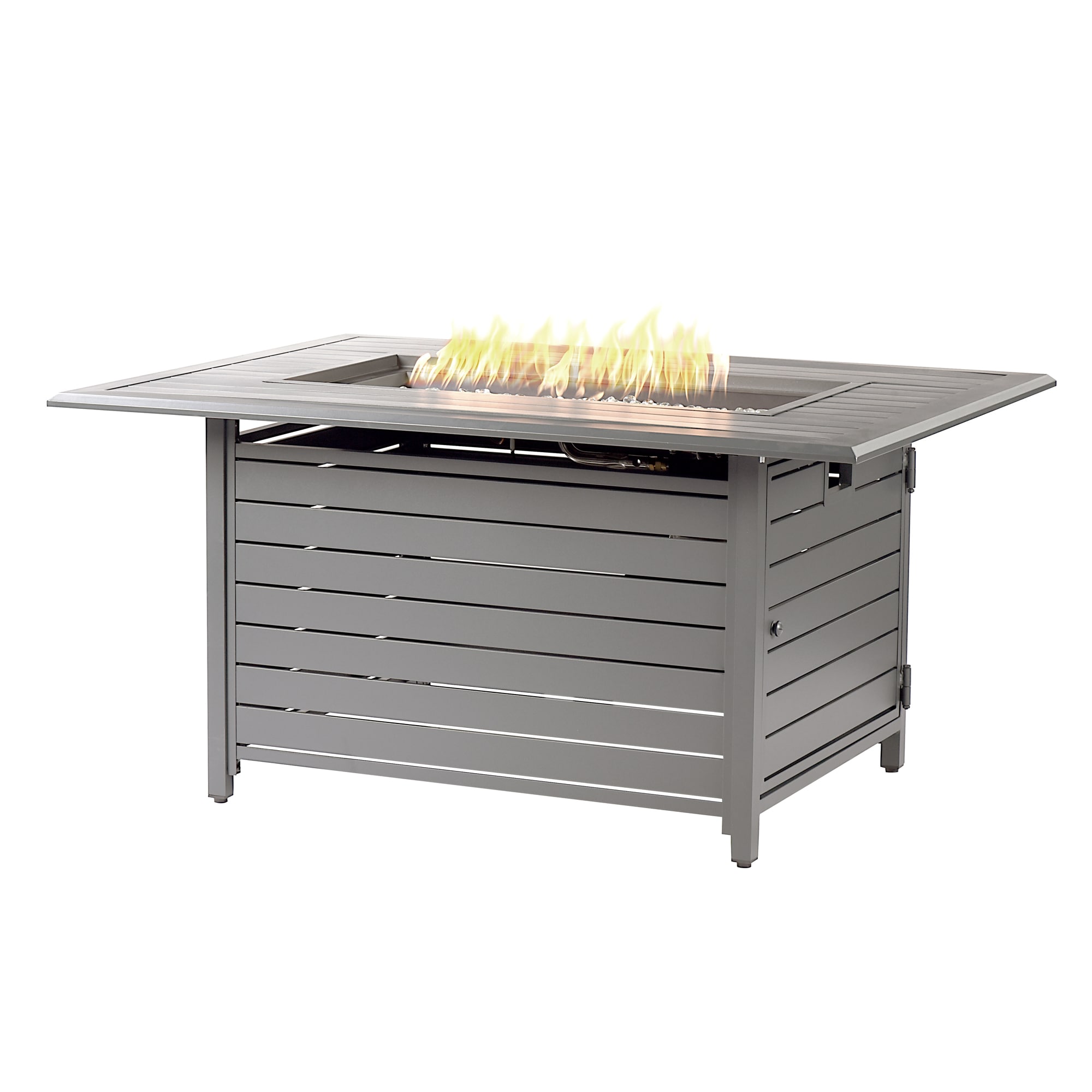 Oakland Living KANDY-FPT-GY 48-Inches W Gray Portable Aluminum Rectangle Liquid propane Fire table
