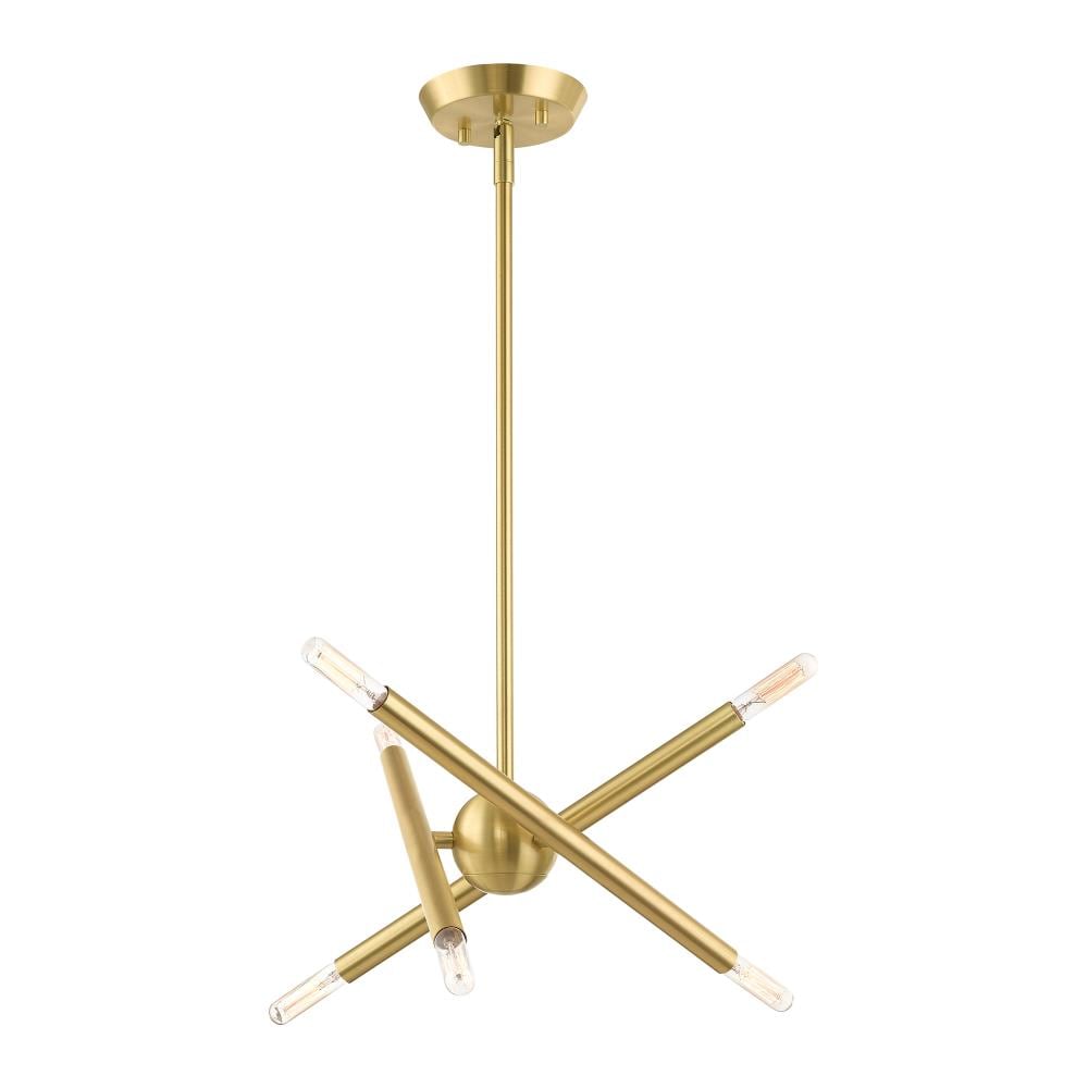 Soho Satin Brass Mini Sputnik 6-Light Chandelier