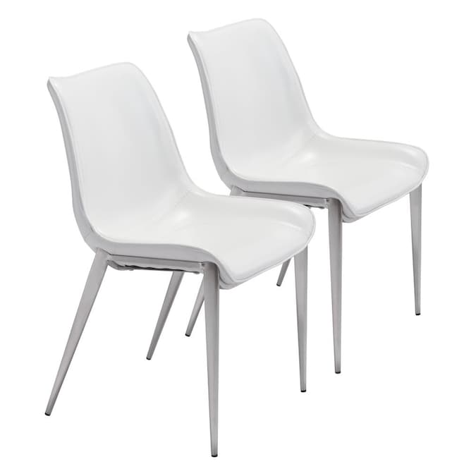 Zuo Modern Set Of 2 Magnus Contemporary, Modern Dining Chairs Leather