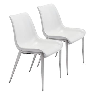 Zuo Modern Set Of 2 Magnus Contemporary, Dining Chairs With Casters At Macy S