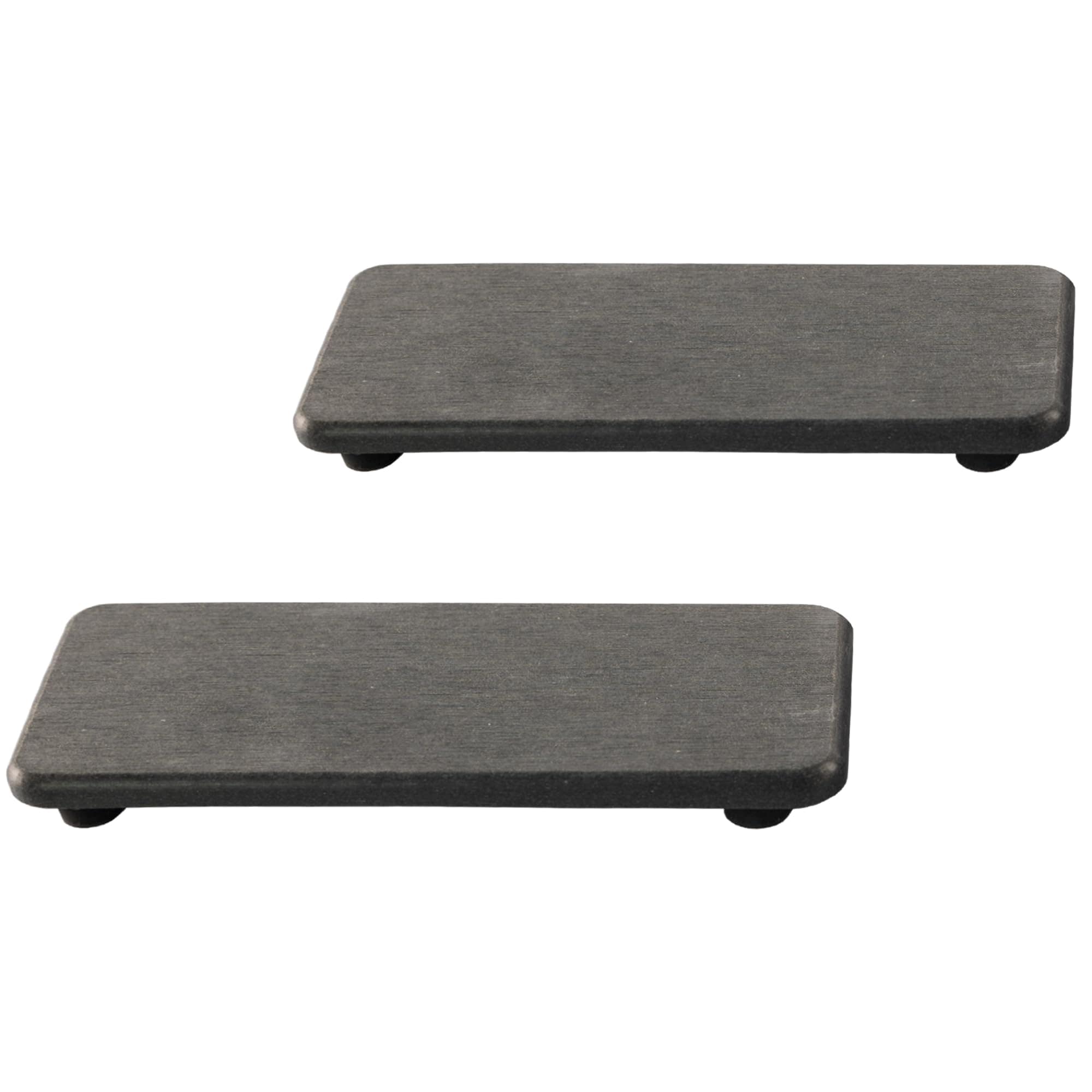 Linder Group Inc Water absorbing stone tray 2 pcs diatomite soap dish for kitchen and bathroom sink countertop dark gray with non slip silicone pads #L3ZM3FBE