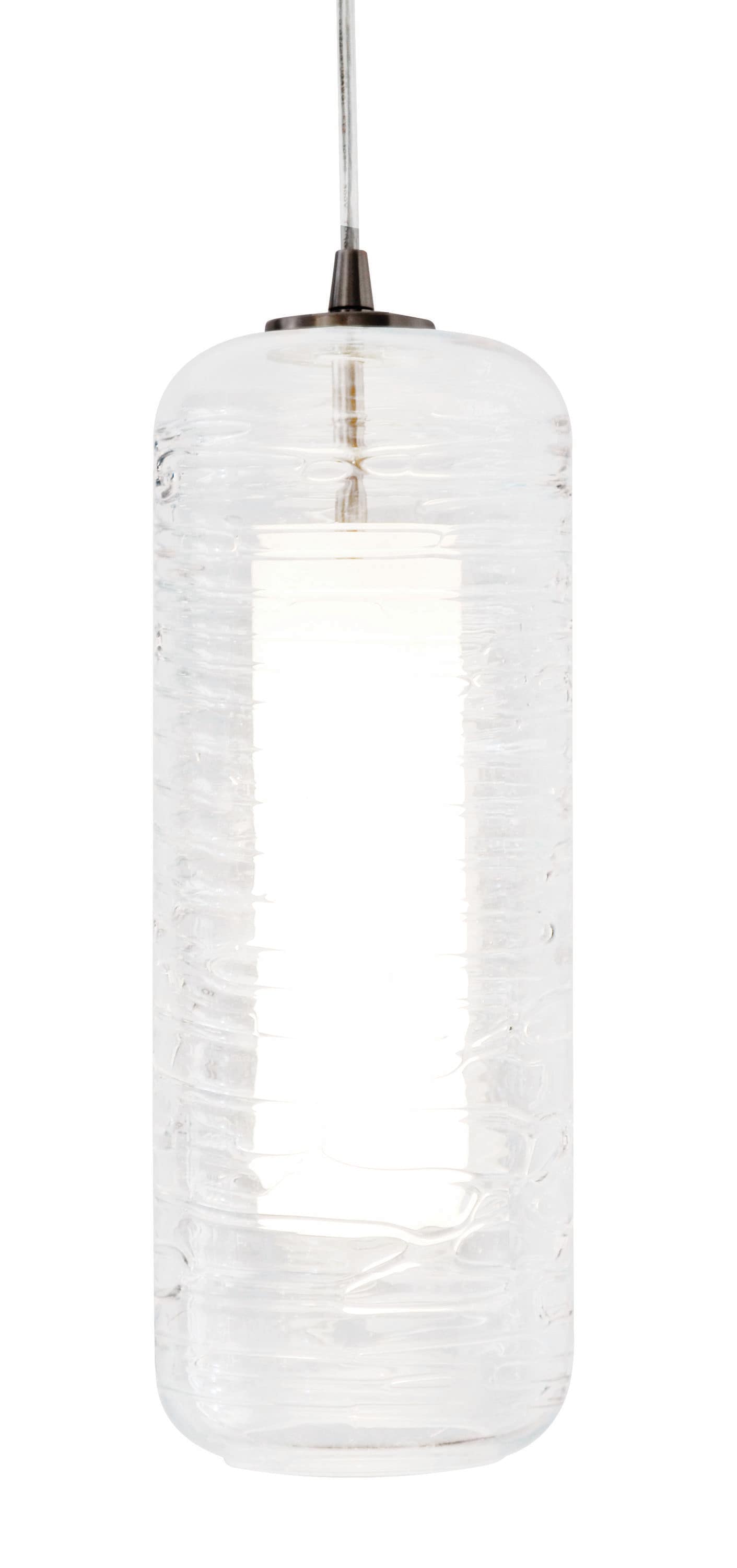 AFX HRP1000L30D2SNCS Hermosa Satin Nickel Transitional Clear glass Cylinder Integrated LED Mini Hanging Pendant light