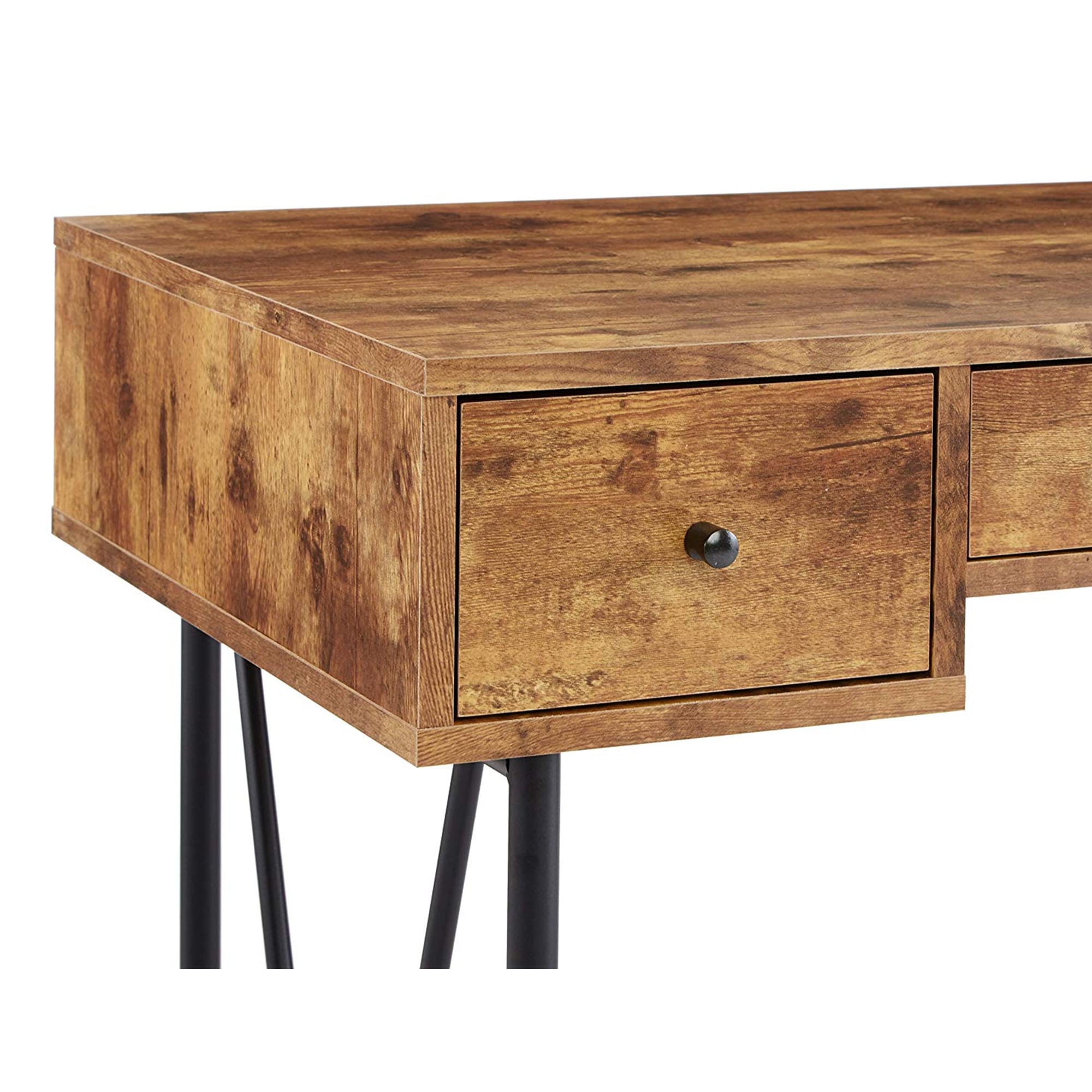 Atelier Rustic Farmhouse 47'' Brown Wood Writing Desk with 3 Drawers