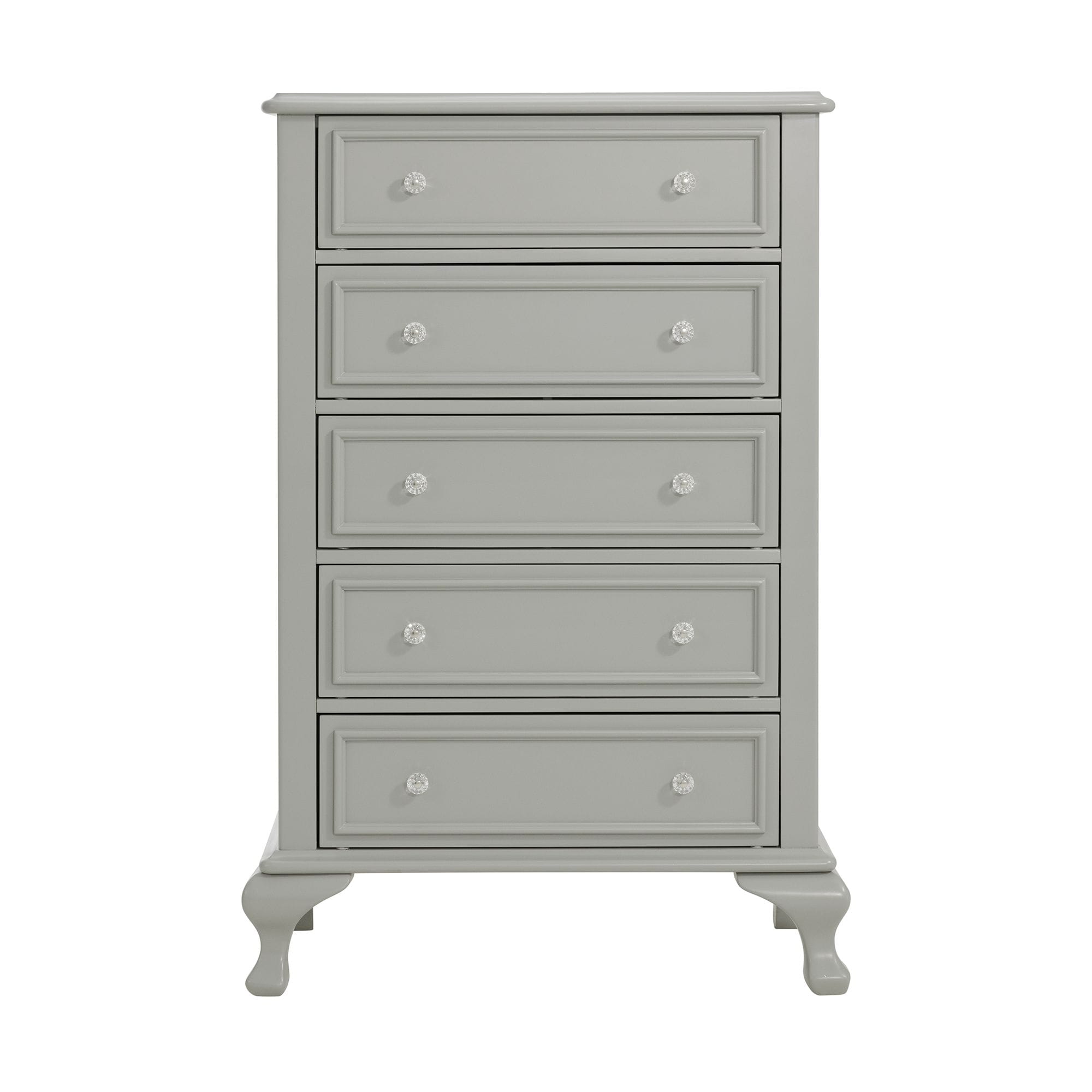Picket House Furnishings Contemporary Grey Wood 5-Drawer Chest with ...