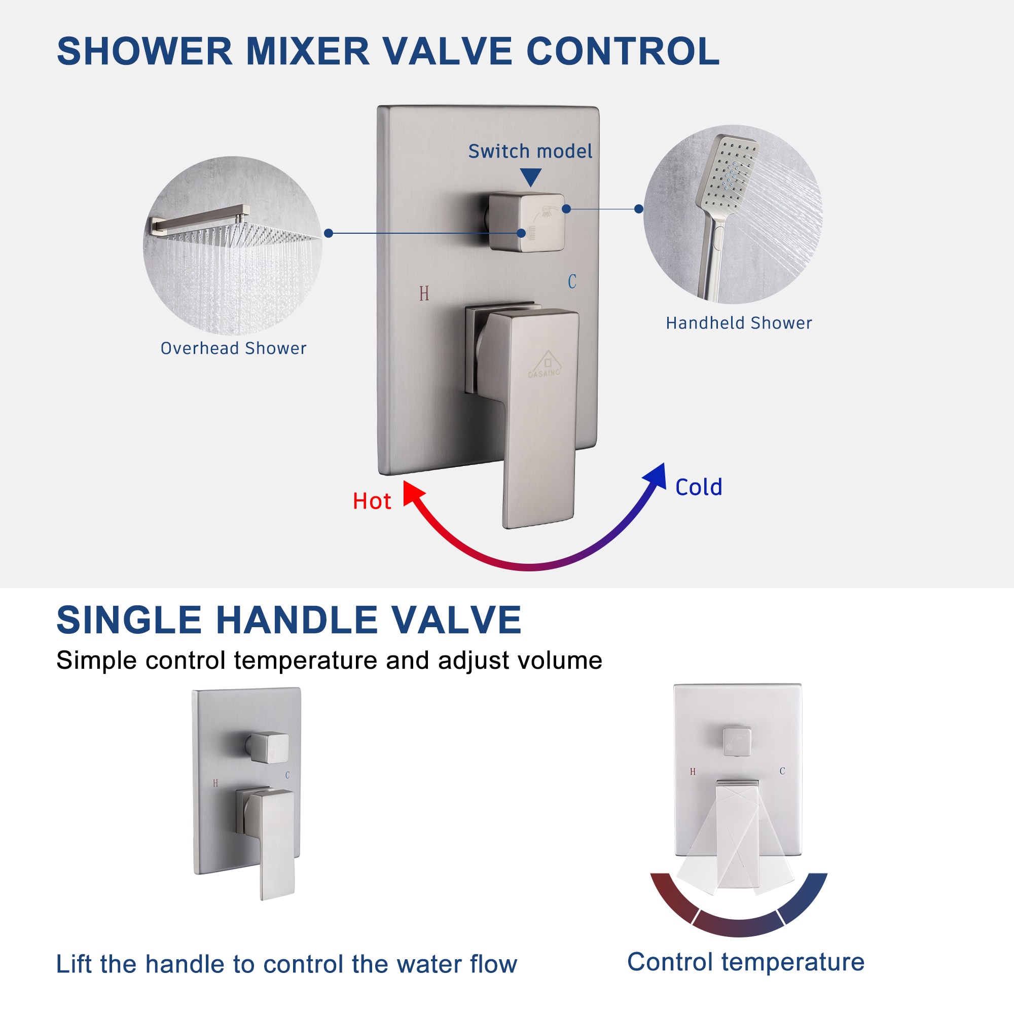 CASAINC CASA02MB-10 Showerhead-Bar-Panels - View #8