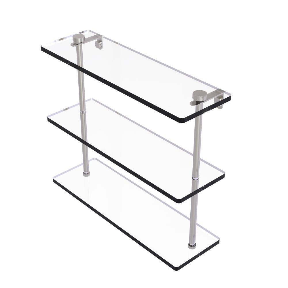 Allied Brass NS-5/16-SN Satin nickel 3 -Tier Wall mount Bathroom Shelf ( 16-in x 15-in x 5-in )