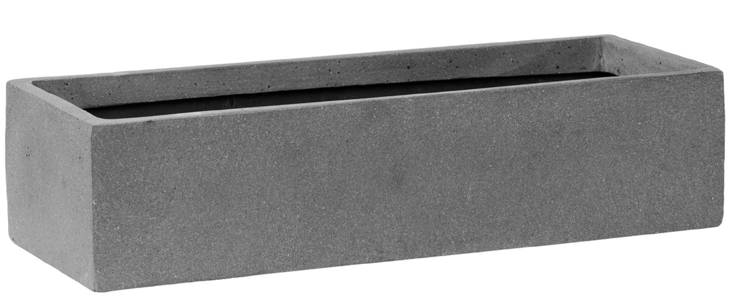 Pottery Pots E1334-S1-03 Rectangle 4.9-Inches W Small Gray Stone Contemporary/Modern Indoor/Outdoor Planter