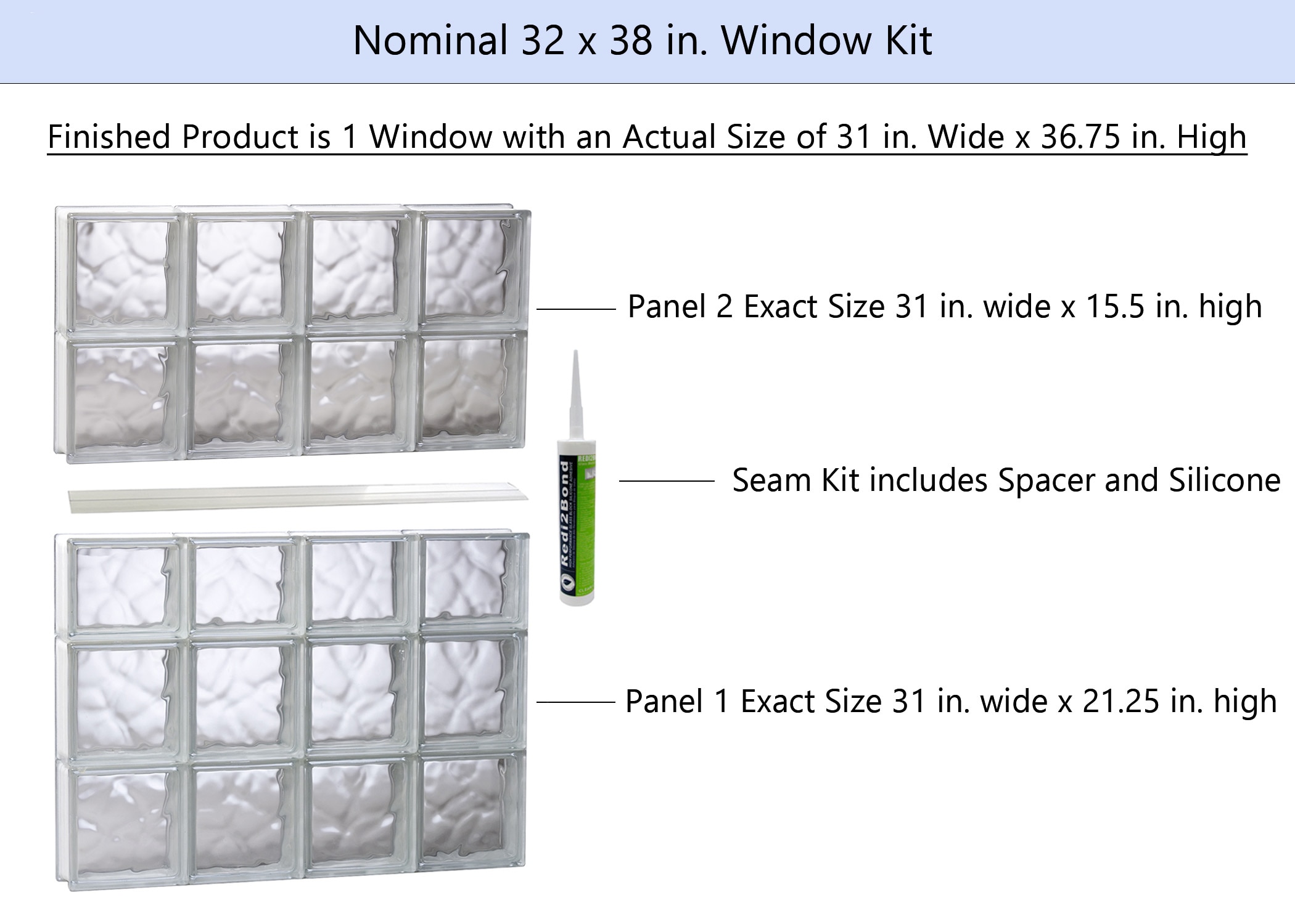 REDI2SET S3238DC Glass-Block-Windows - View #2
