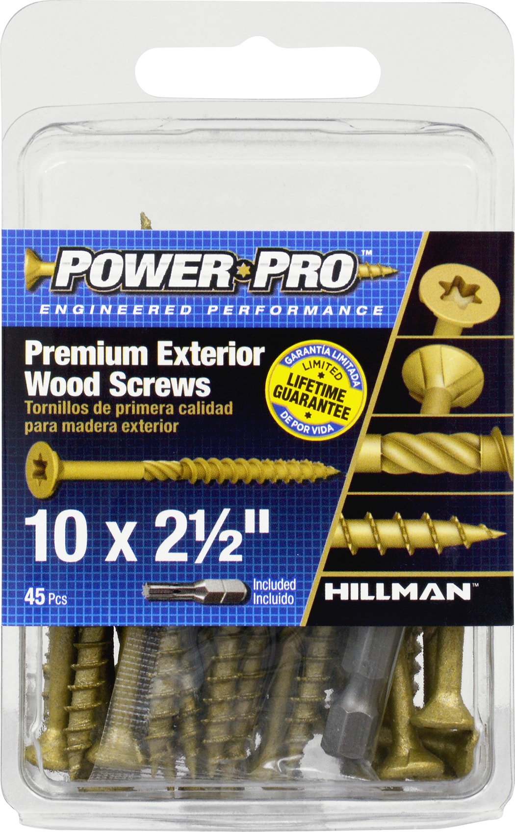 Power Pro 42483 #10 x 2-1/2-in Epoxy Exterior Wood screws ( 45 -Per Box )
