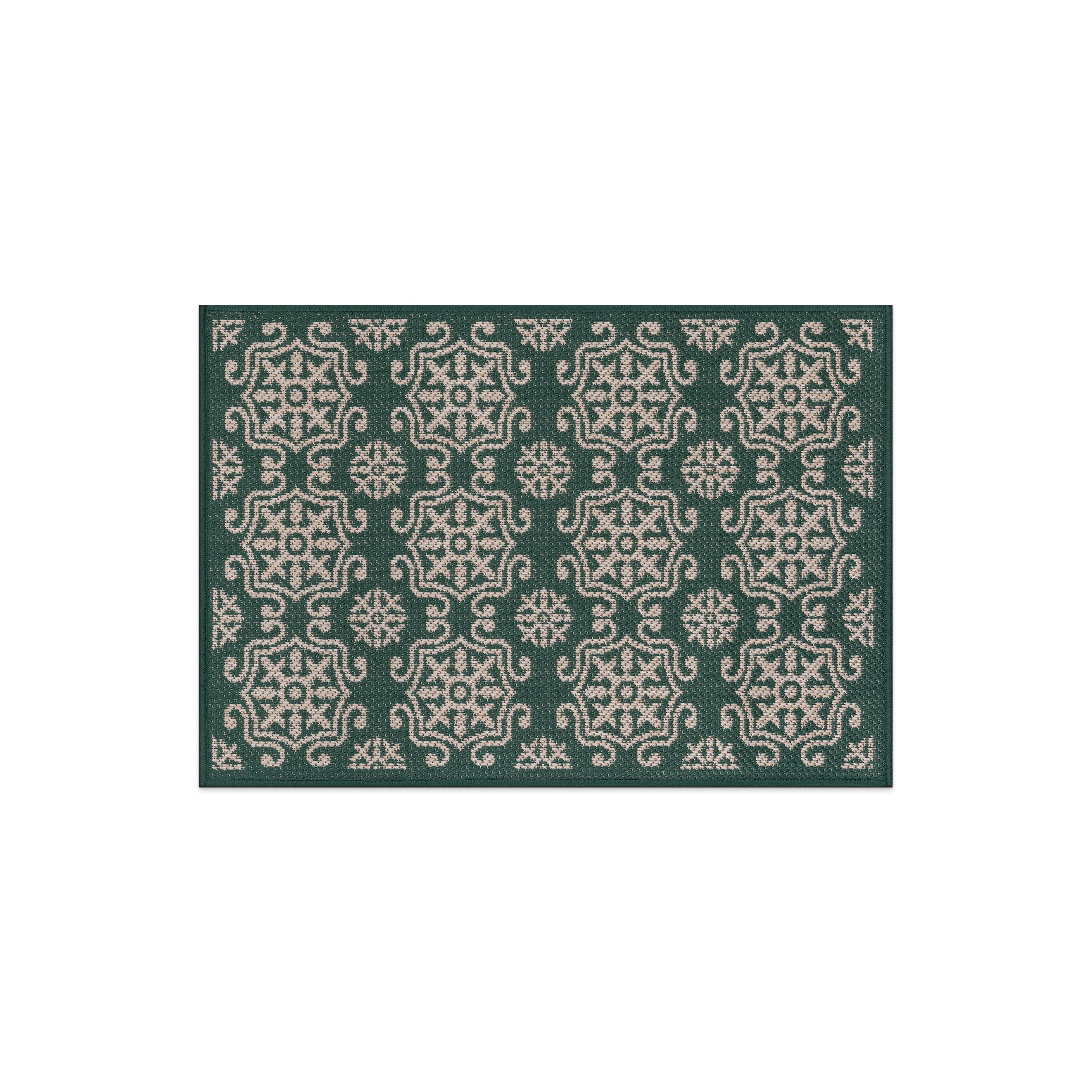 World Rug Gallery 119GREEN2X3 Summer 2 x 3 (ft) Loomed Polypropylene Green Rectangular Indoor/Outdoor Geometric Global Area rug