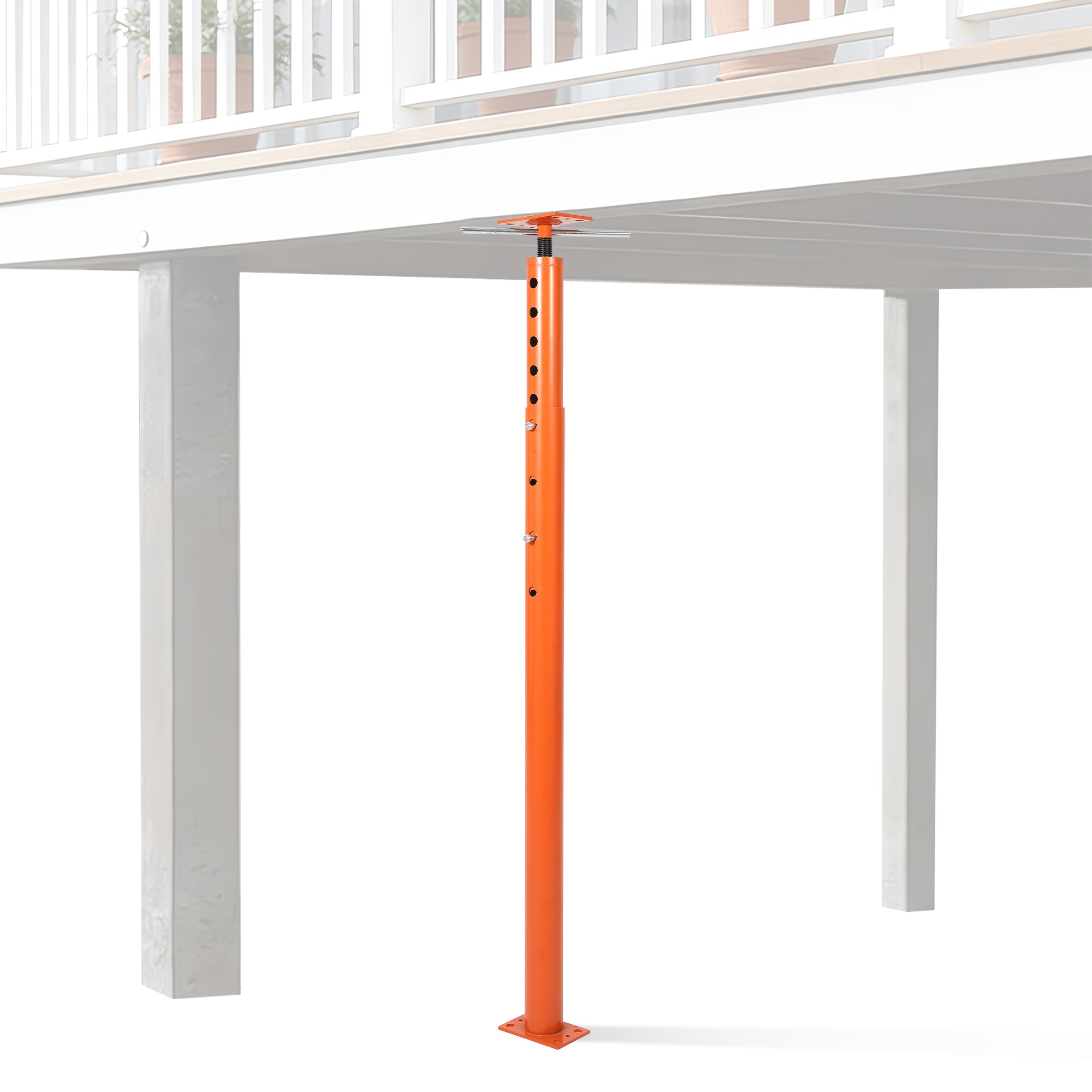 Aoile Adjustable Floor Support Jack 56 to 100 Inch Carbon Steel Support Post Heavy Duty Structural Support Jack for House Deck Repair