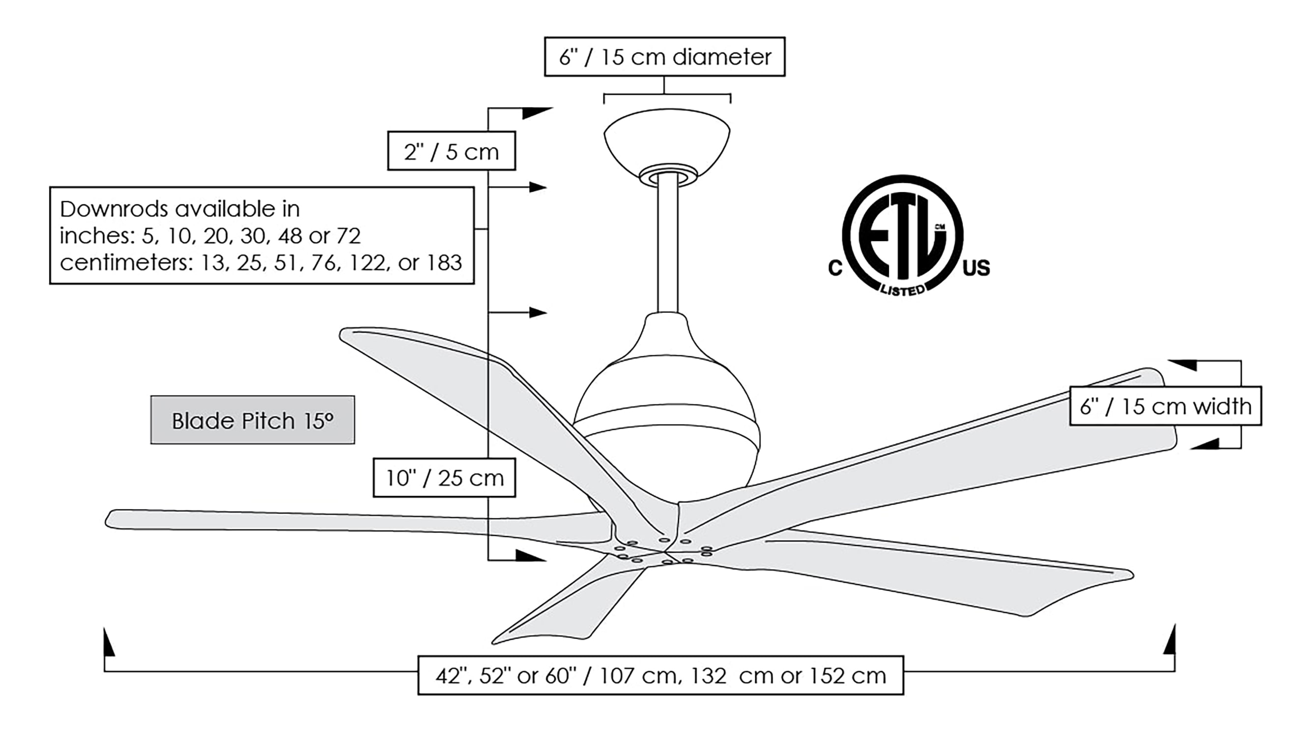 Matthews Fan Company IR5-TB-BW-60 Ceiling-Fans - View #6