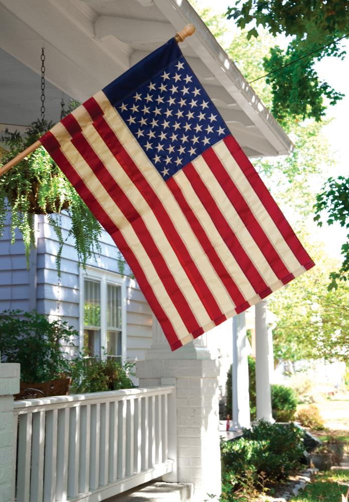 Evergreen 2.3-ft W x 3.6-ft H American House Flag in the Decorative ...