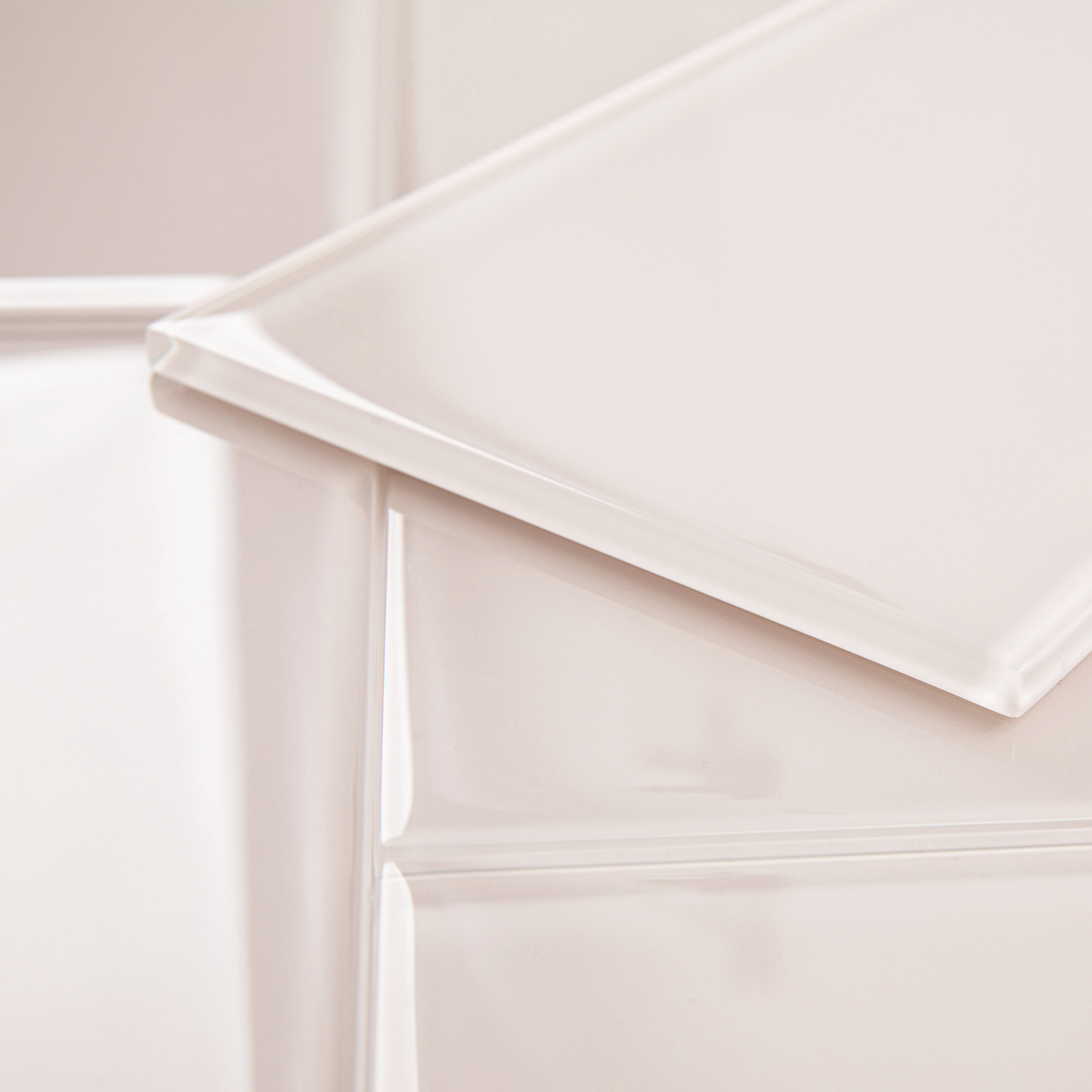 Giorbello Classic Premium Rose Pale Pink 6-in x 12-in Glossy Glass Subway Wall Tile (5-sq. ft/ Carton)