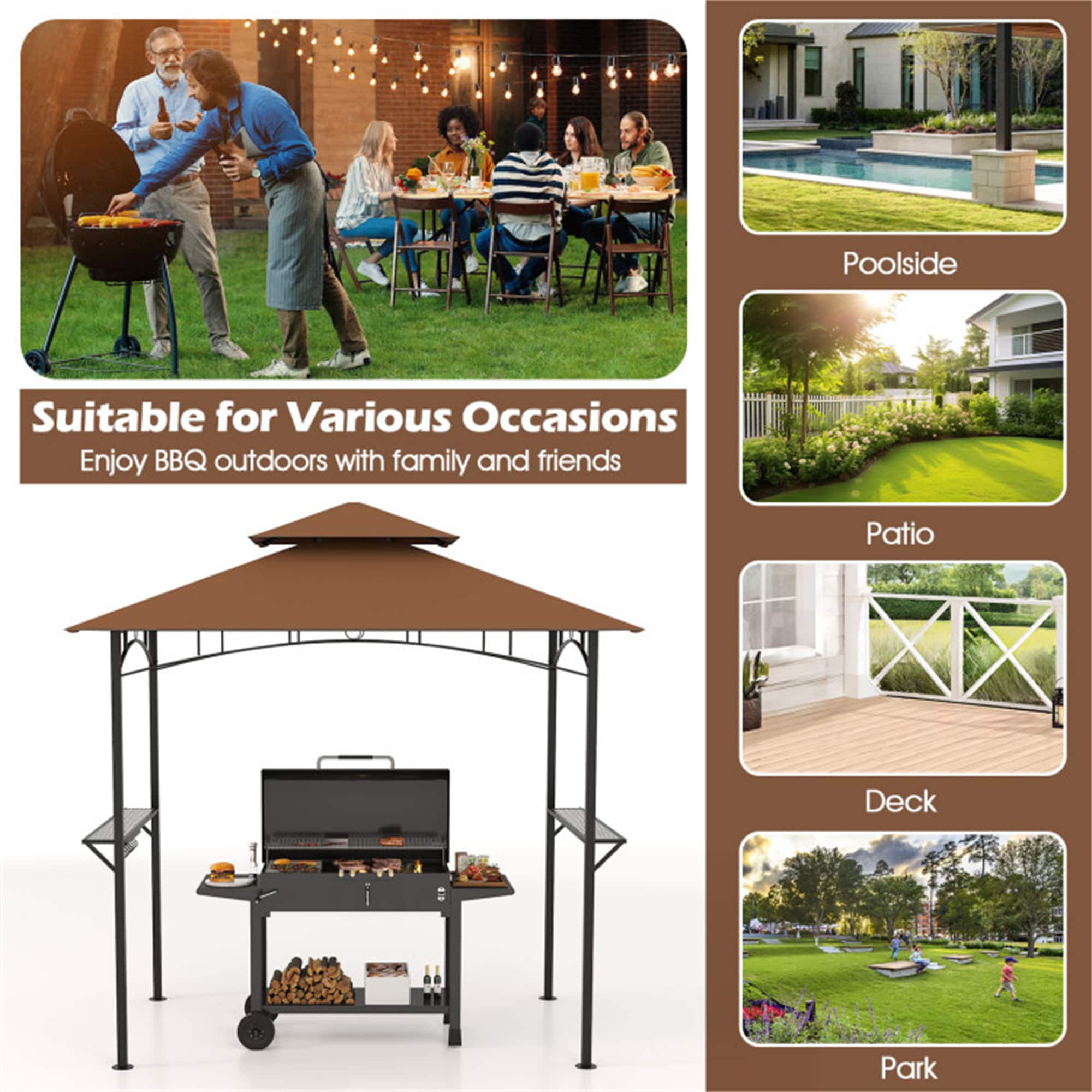 BABOOM BOM-0835BE-CO Wood-Resin-Gazebos - View #10