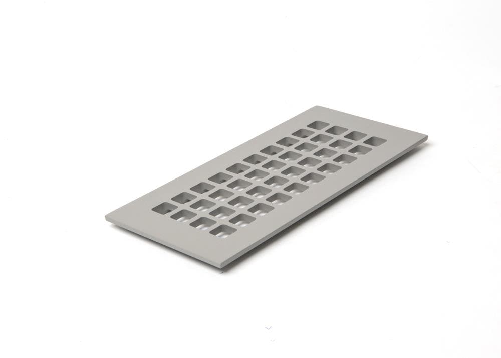 Reggio Register G614-ANH 4-in x 12-in Aluminum Gray Floor Register