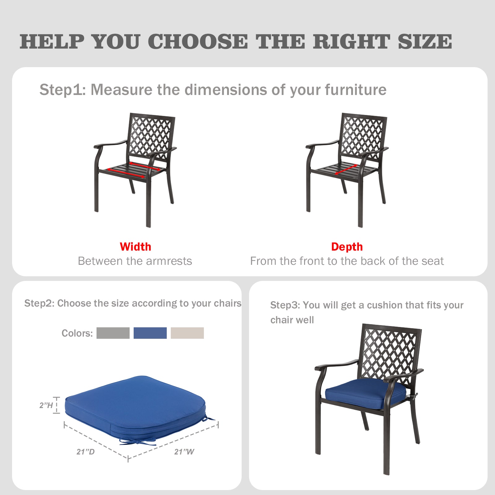 Aoodor A286-PBNBN Patio-Furniture-Cushions - View #4