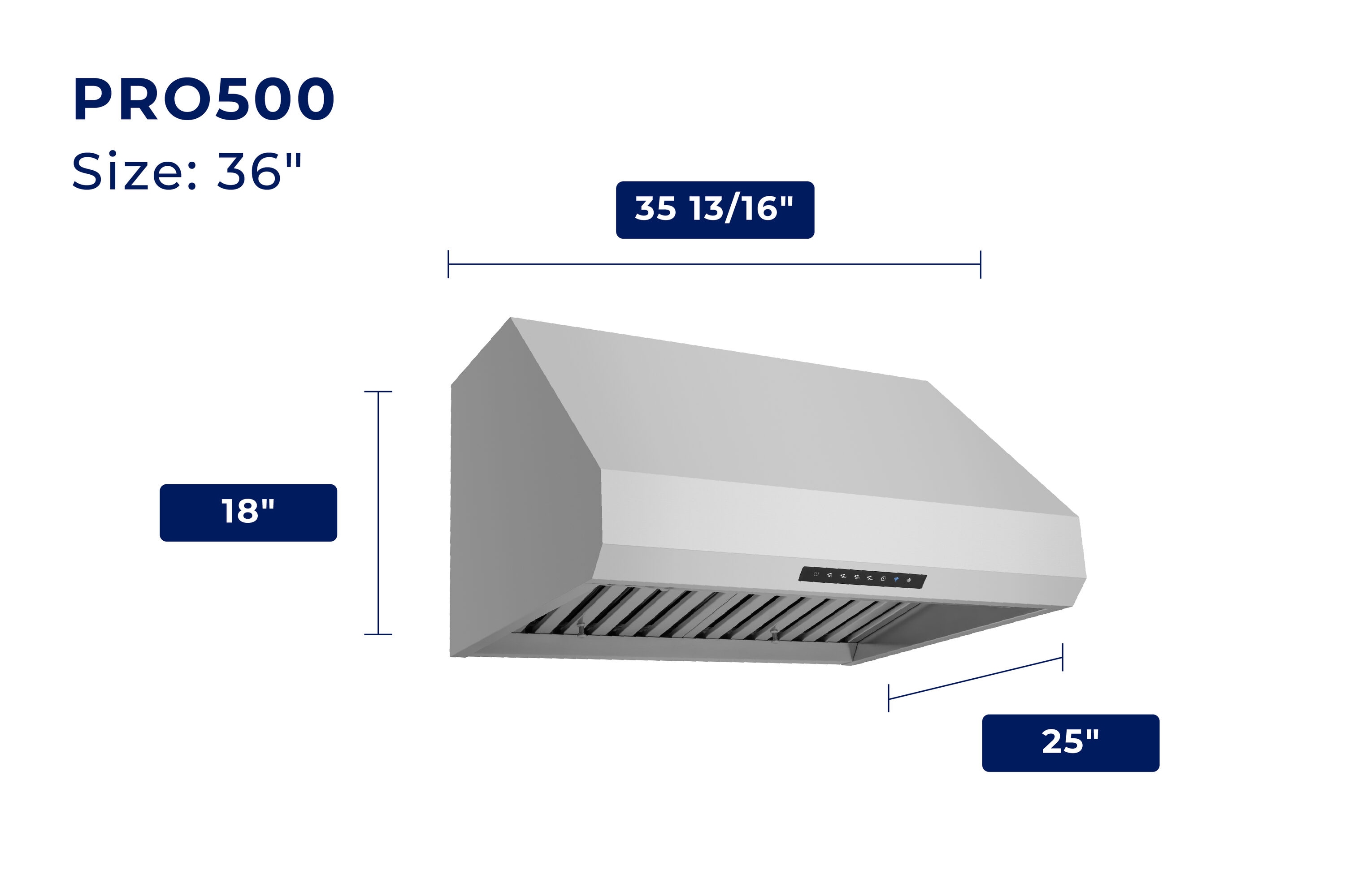 Hauslane PRO500SS-36 Undercabinet-Range-Hoods - View #12