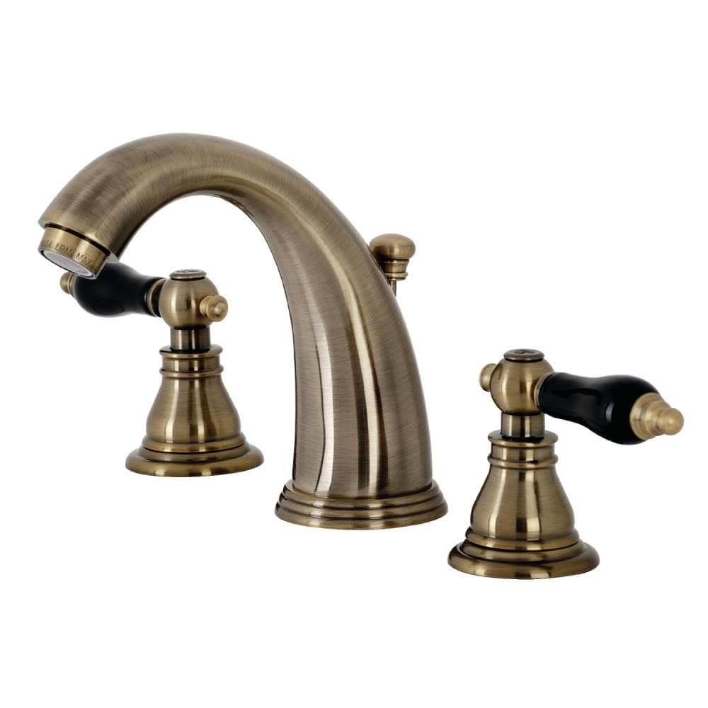 Antique Brass Widespread Wall Mount Bathroom Sink Faucet Trim Basin Mixer Tap 