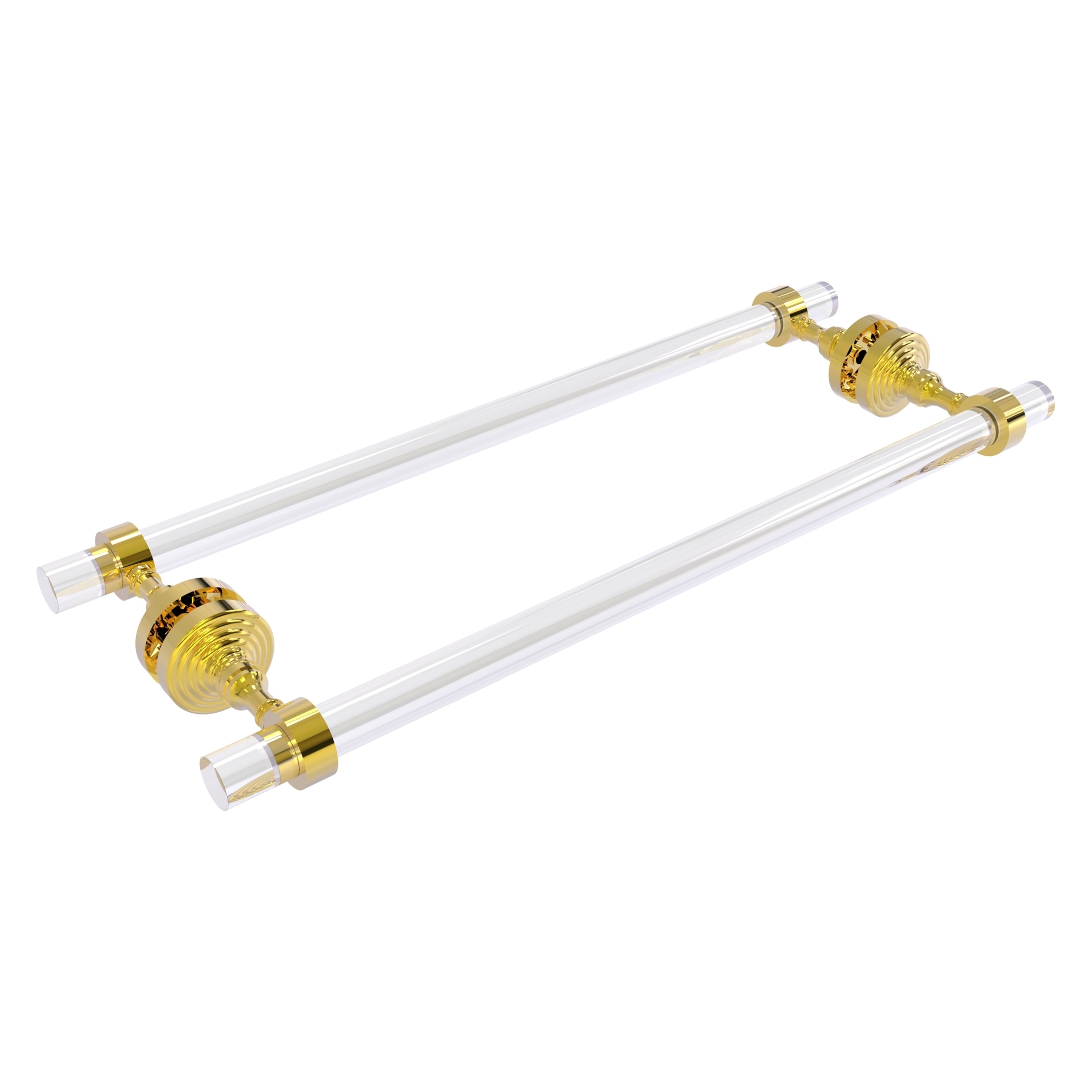 Allied Brass PG-41-BB-18-PB Pacific Grove 18-in double Polished Brass Wall mount Double Towel Bar