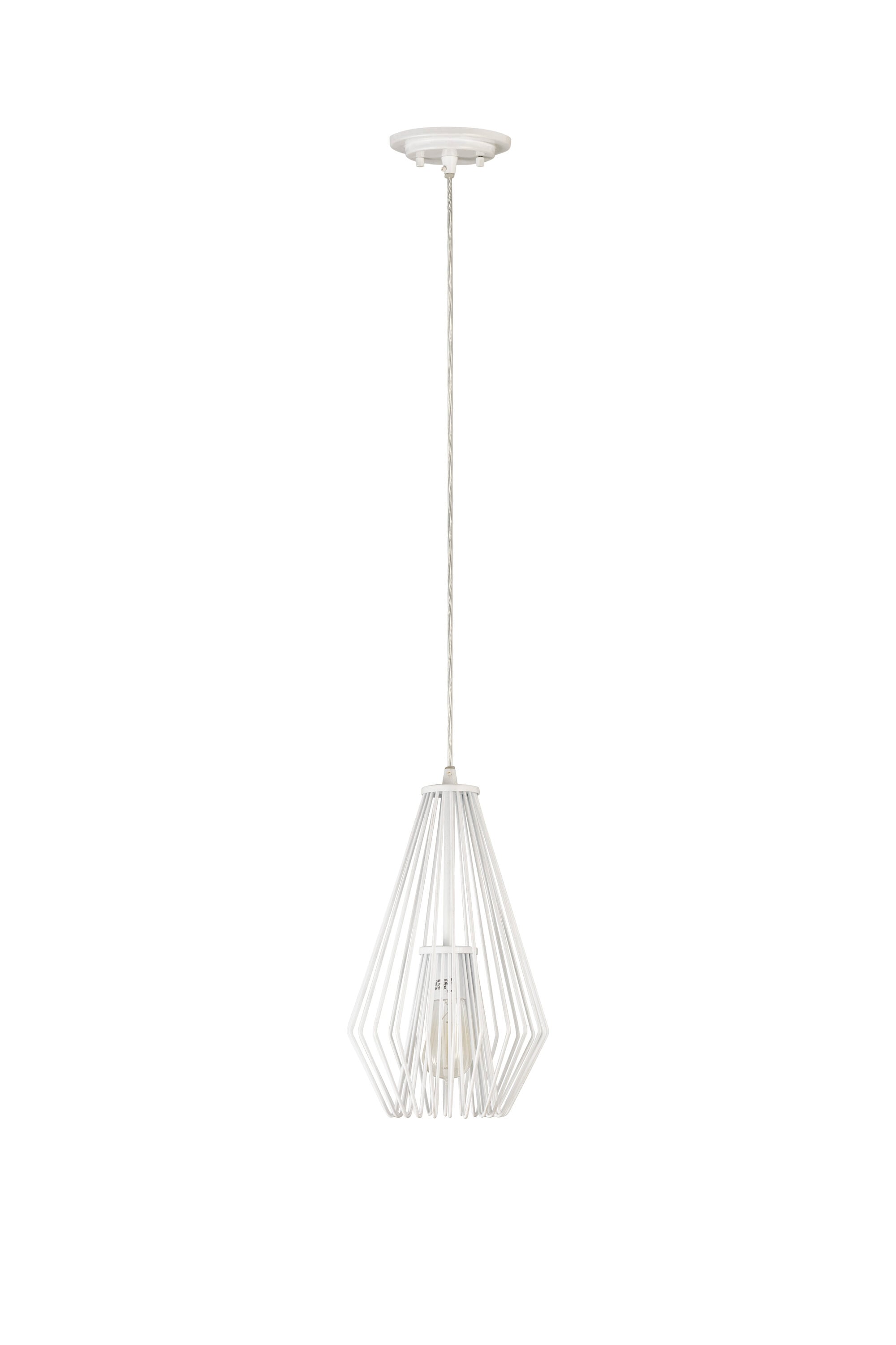 Gloss White Contemporary Teardrop Mini Pendant Light
